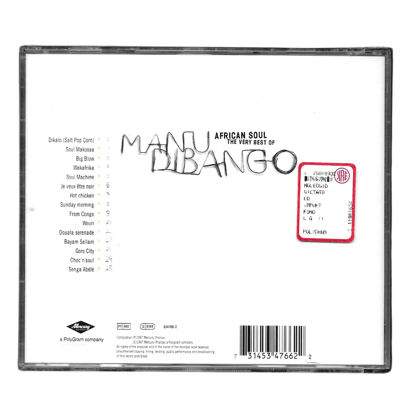 Manu Dibango - African Soul: The Very Best of Manu Dibango CD (1997) | Afrobeat-Jazz-Funk | COME NUOVO - TR0057