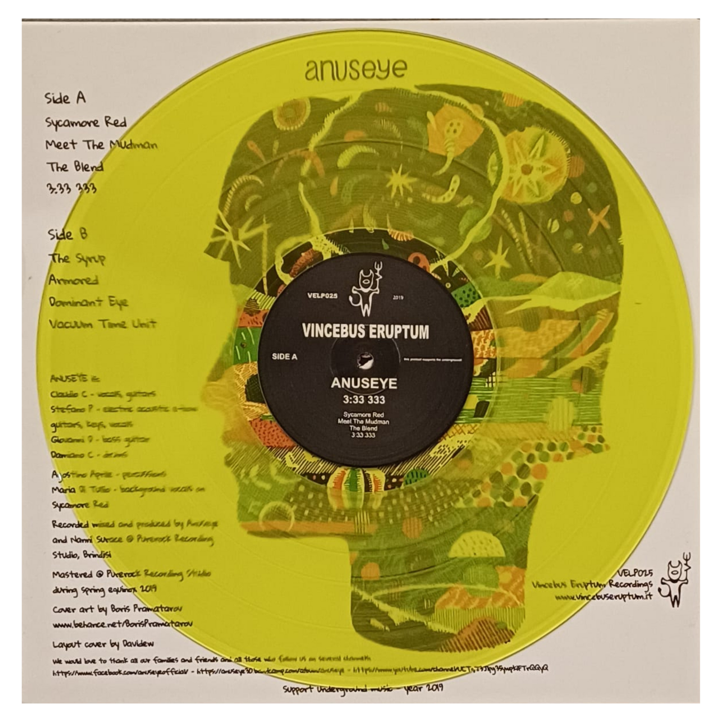 Anuseye – 3:33 333 | LP – VELP025 | VINILE COLORATO Translucent lime| (M)TRV0089