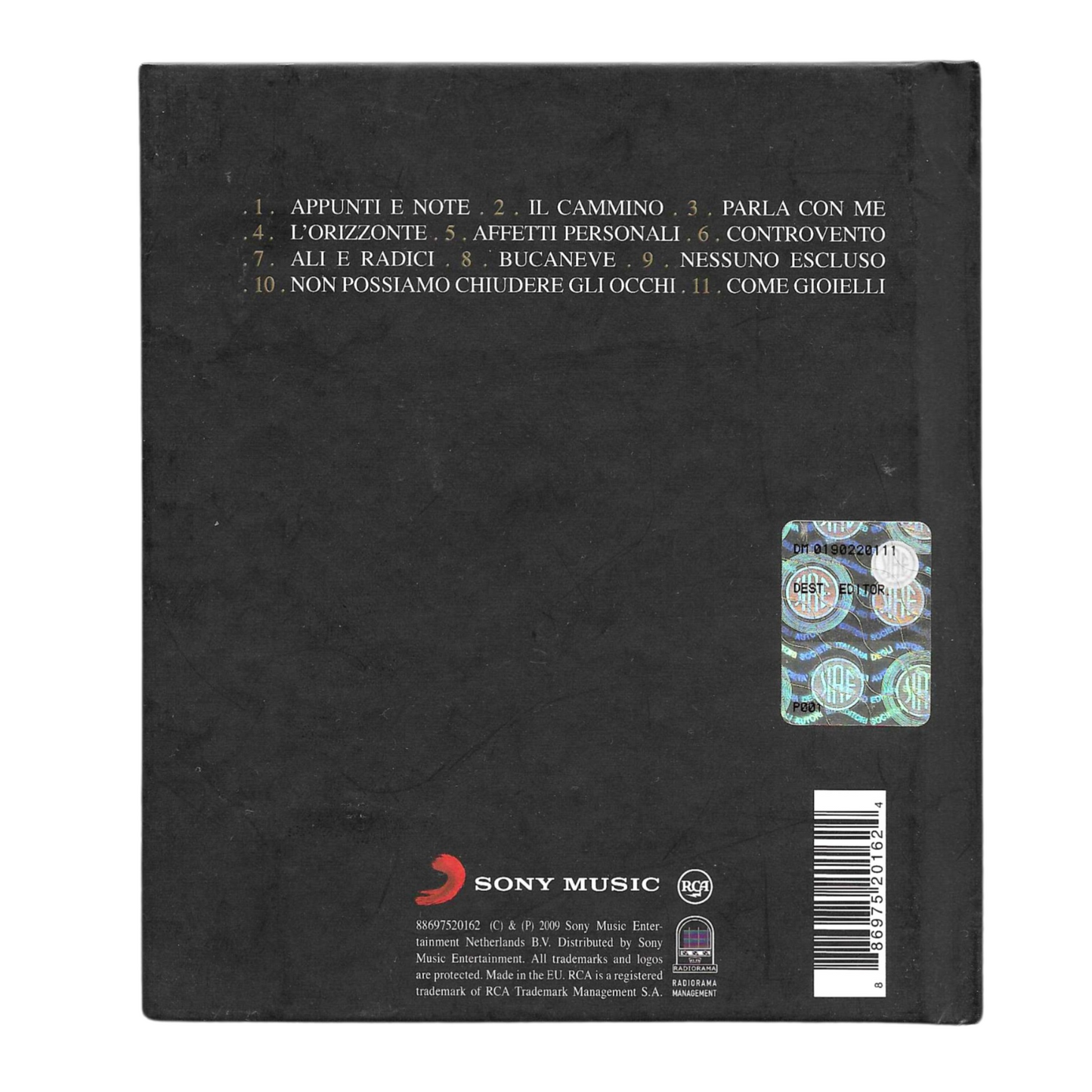 Eros Ramazzotti – Ali E Radici (CD + Libro) Edizione Deluxe 2009 - TR0197