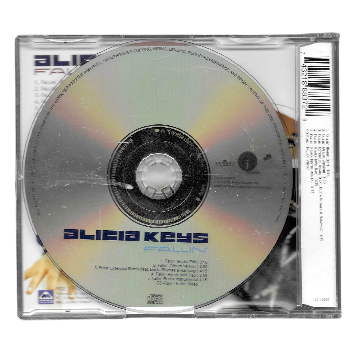 Alicia Keys - Fallin' CD Single 2001 R&B Soul Originale Ottime Condizioni - TR0103