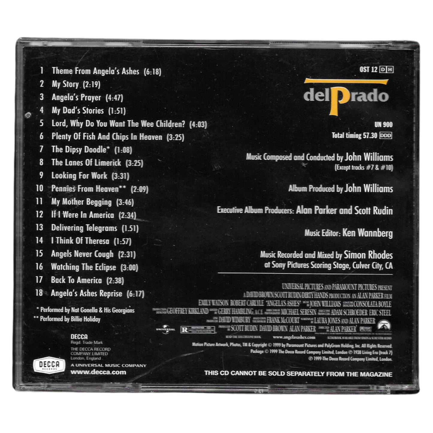 John Williams – Angela's Ashes(Music From The Motion Picture)| TR0236