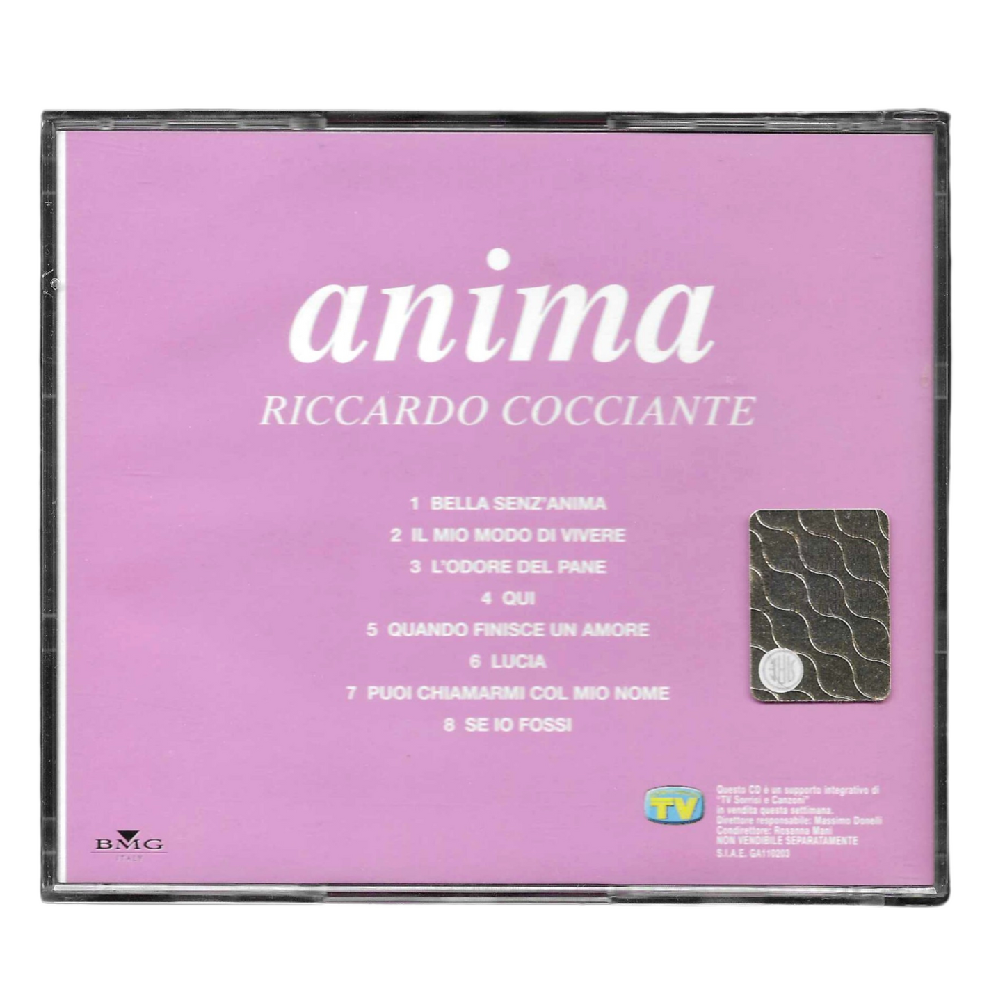 Riccardo Cocciante – Anima | CD EDITORIALE | OTTIME CONDIZIONI - TR0187
