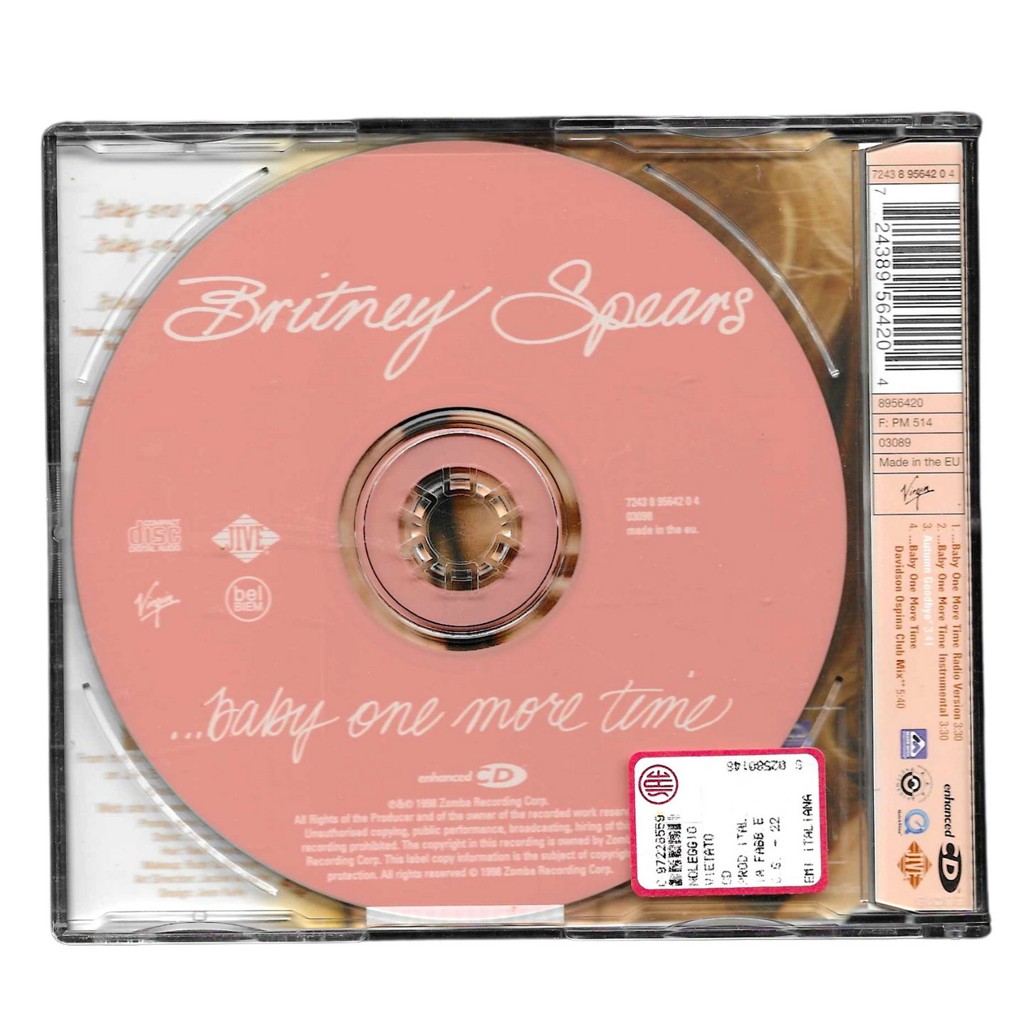 Britney Spears - Baby One More Time Maxi CD 1999 Pop Originale-COME NUOVO - TR0092