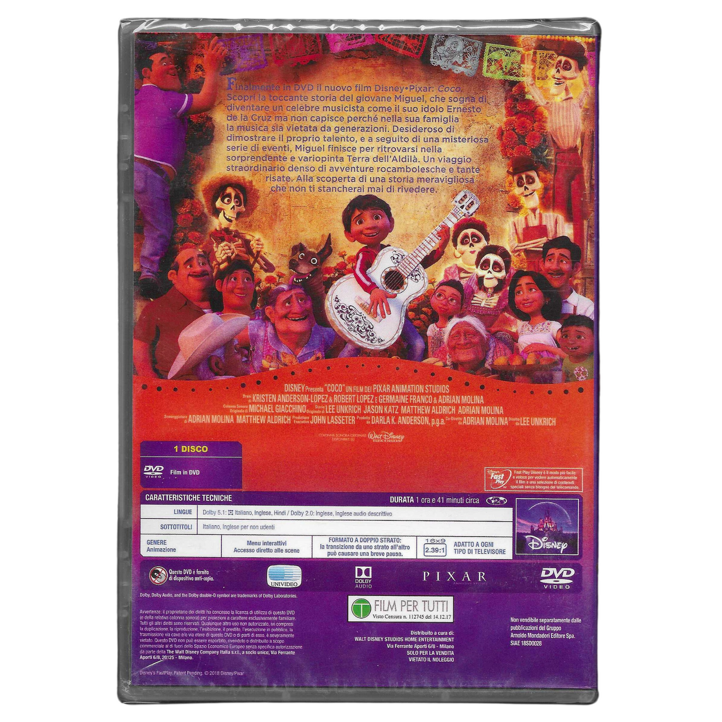 DVD Editoriale "Coco" - Disney-Pixar - NUOVO - TRD0038