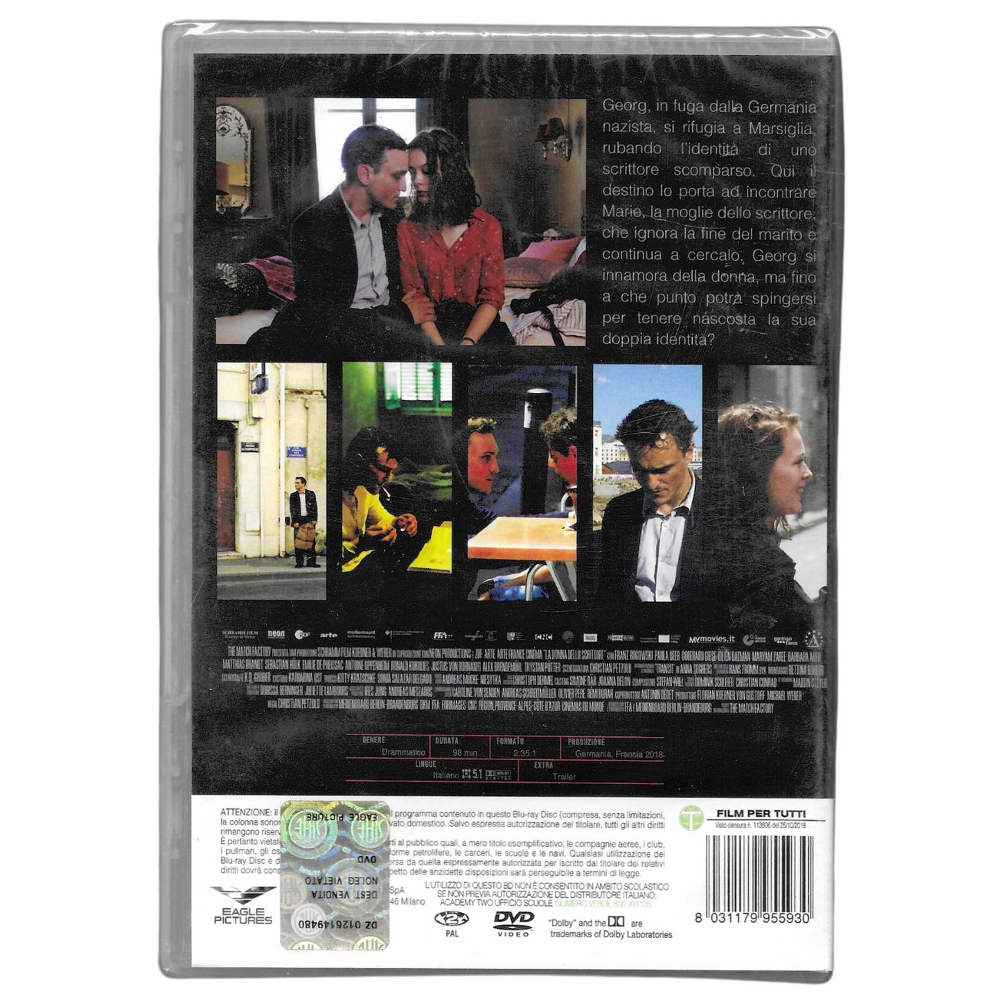 DVD "La donna dello scrittore" (2018) – Edizione Eagle Pictures - NUOVO - TRD0068