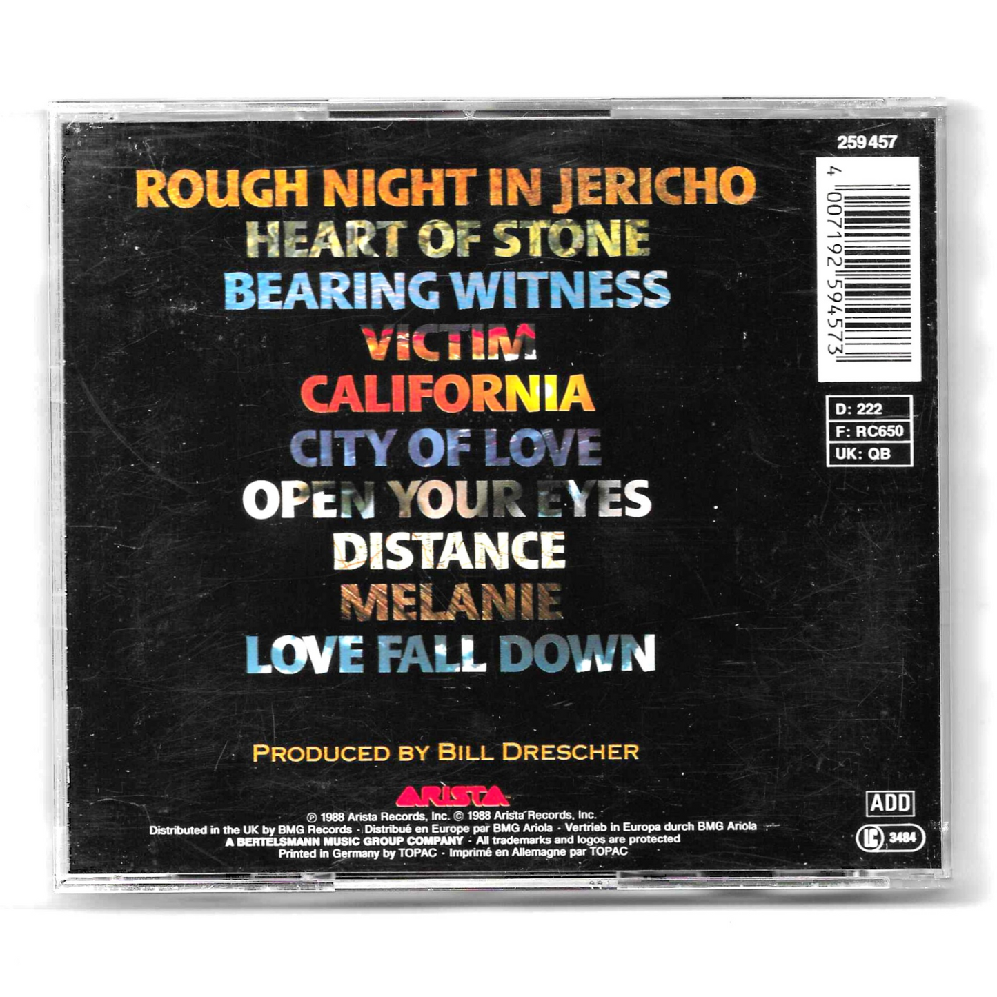 Dreams So Real - Rough Night in Jericho (CD, 1988) | Rock Alternativo | Ottime Condizioni TR0003