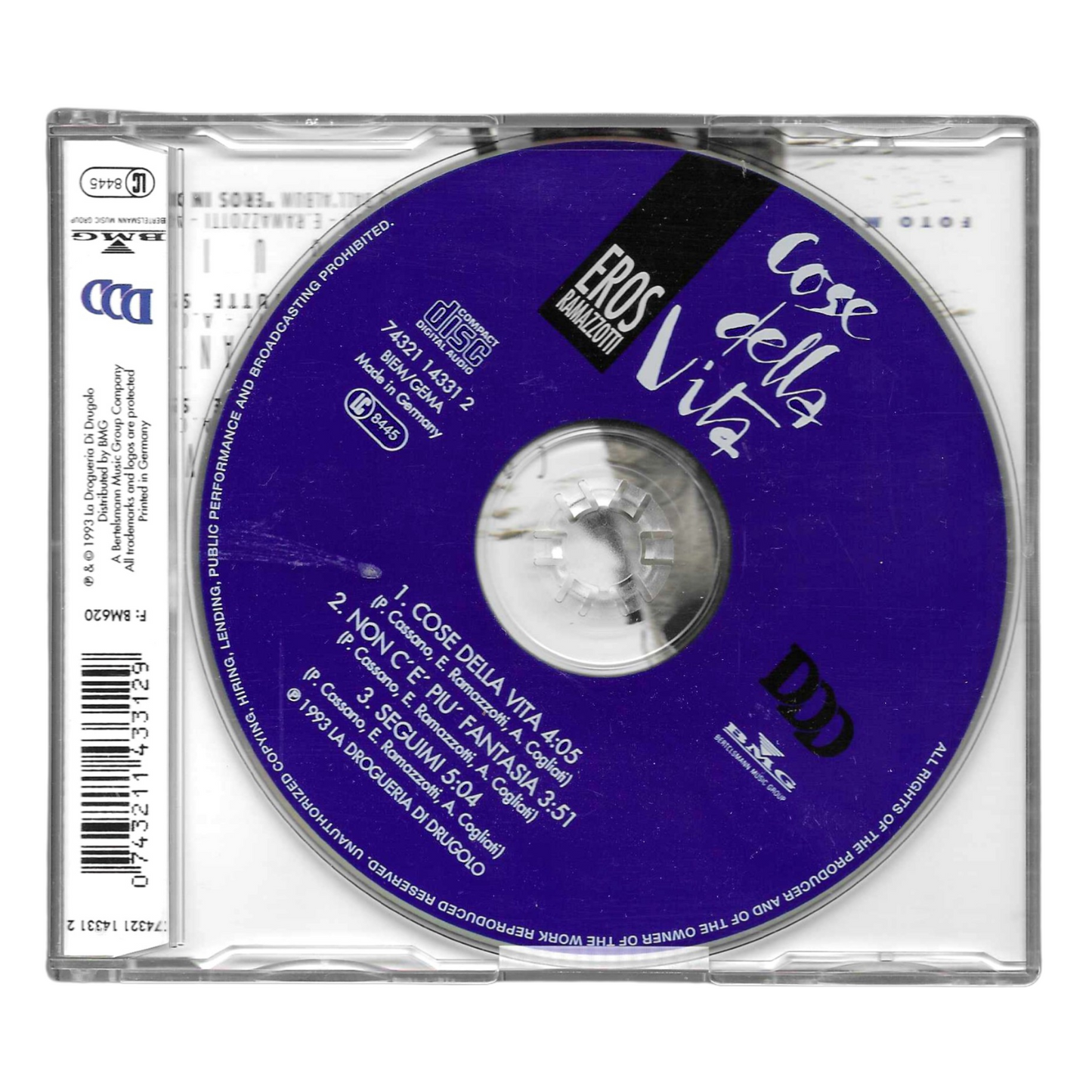 Eros Ramazzotti - Cose della Vita | CD Album Pop Italiano | Ottime Condizioni - TR0109