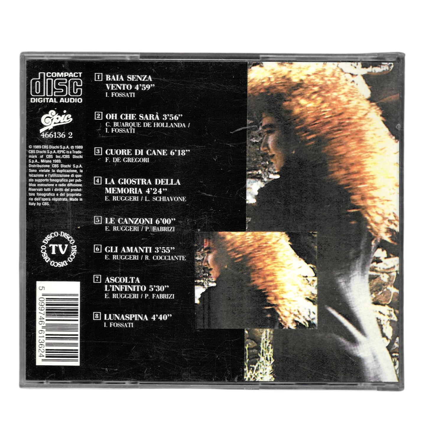 Fiorella Mannoia - Di Terra e di Vento | CD Album (1989) | Pop Italiano | Ottime Condizioni - TR0076