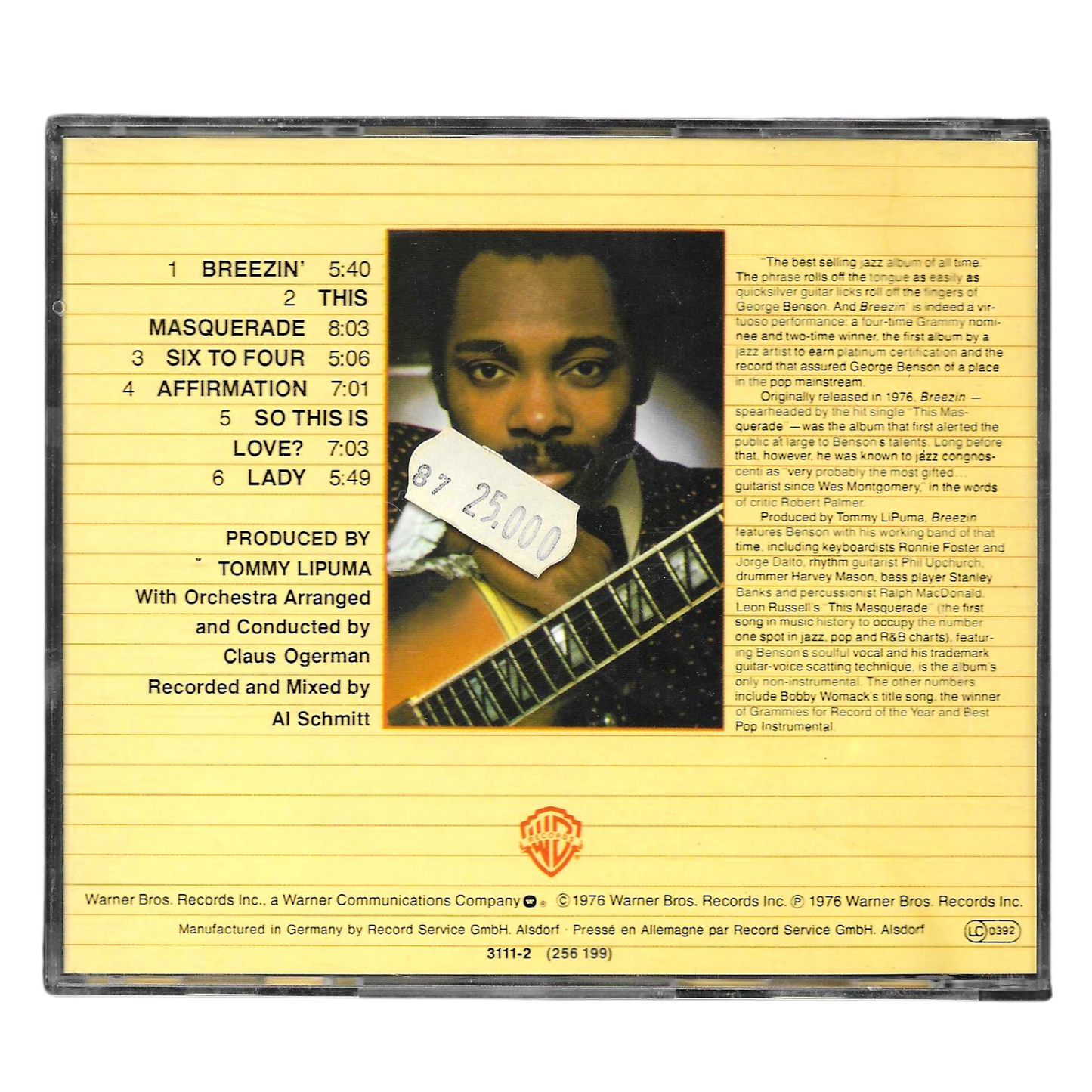 George Benson - Breezin' | CD Album 1984 | Warner Bros. 3111-2 (256 199) | Jazz Fusion - OTTIME CONDIZIONI- TR0089