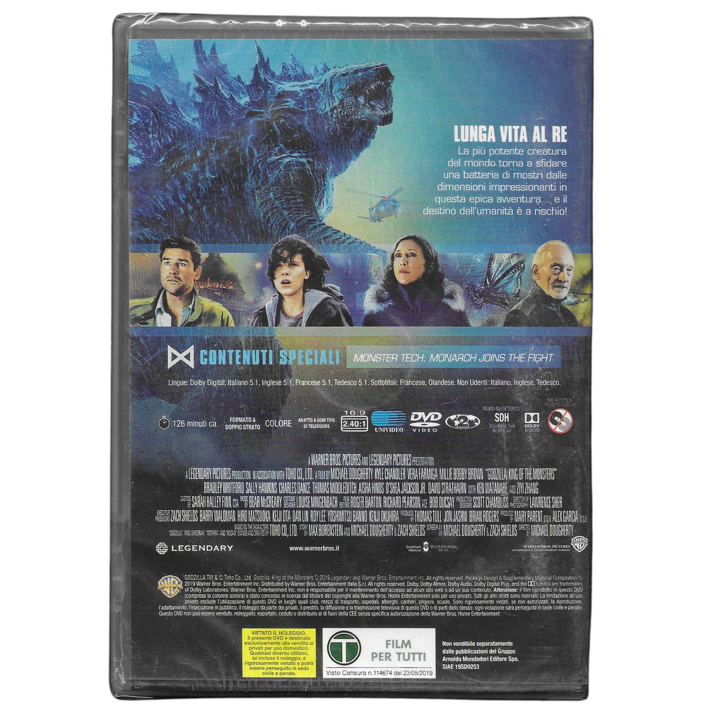 DVD "Godzilla II: King of the Monsters" (2019) – NUOVO - TRD0076