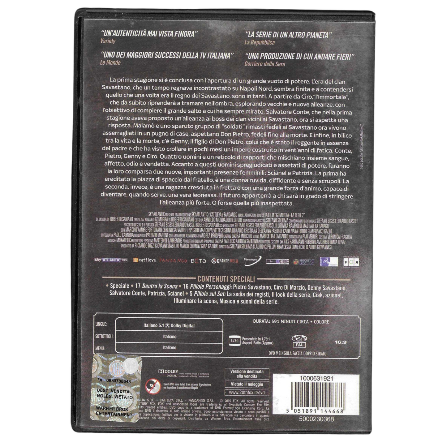 DVD "Gomorra – La Serie" Stagione 2 (2016) - NUOVO - TRD0085