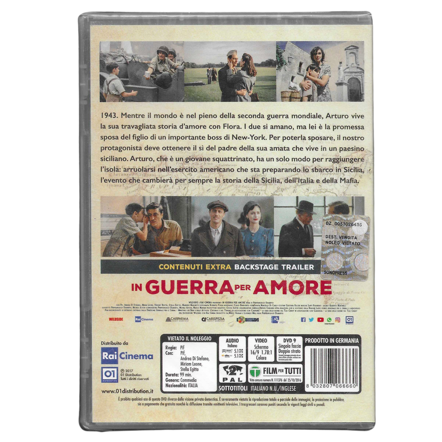 DVD In Guerra per Amore (2016) - Edizione Rai Cinema - NUOVO - TRD0020