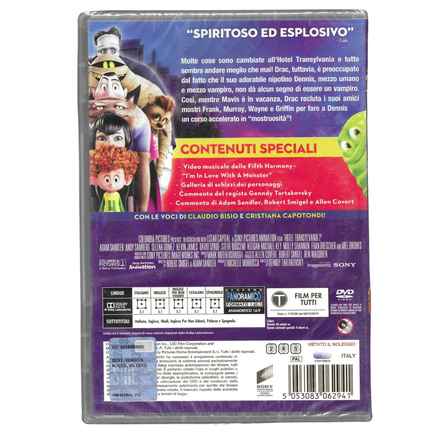 DVD Hotel Transylvania 2 (2015) - Edizione Sony Pictures - NUOVO - TRD0026