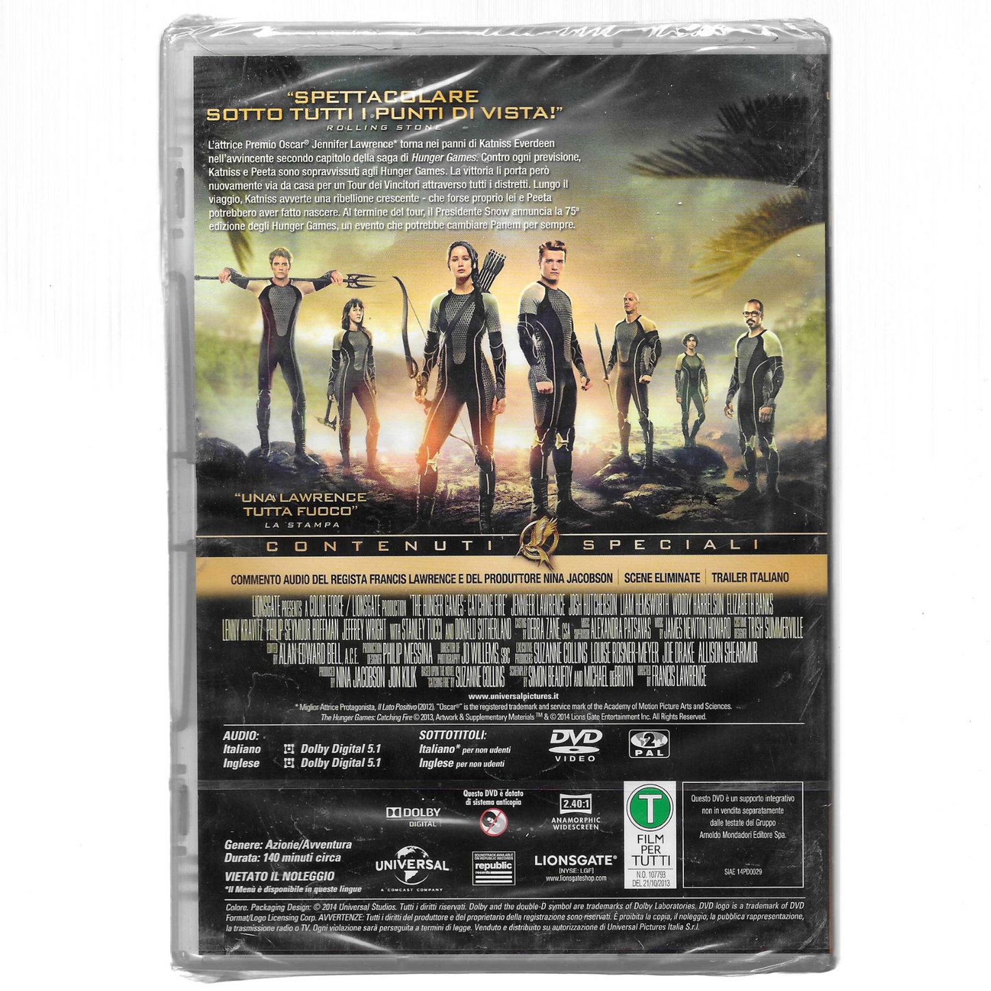 DVD "Hunger Games: La Ragazza di Fuoco" (2013) - Edizione Universa - NUOVO - TRD0060