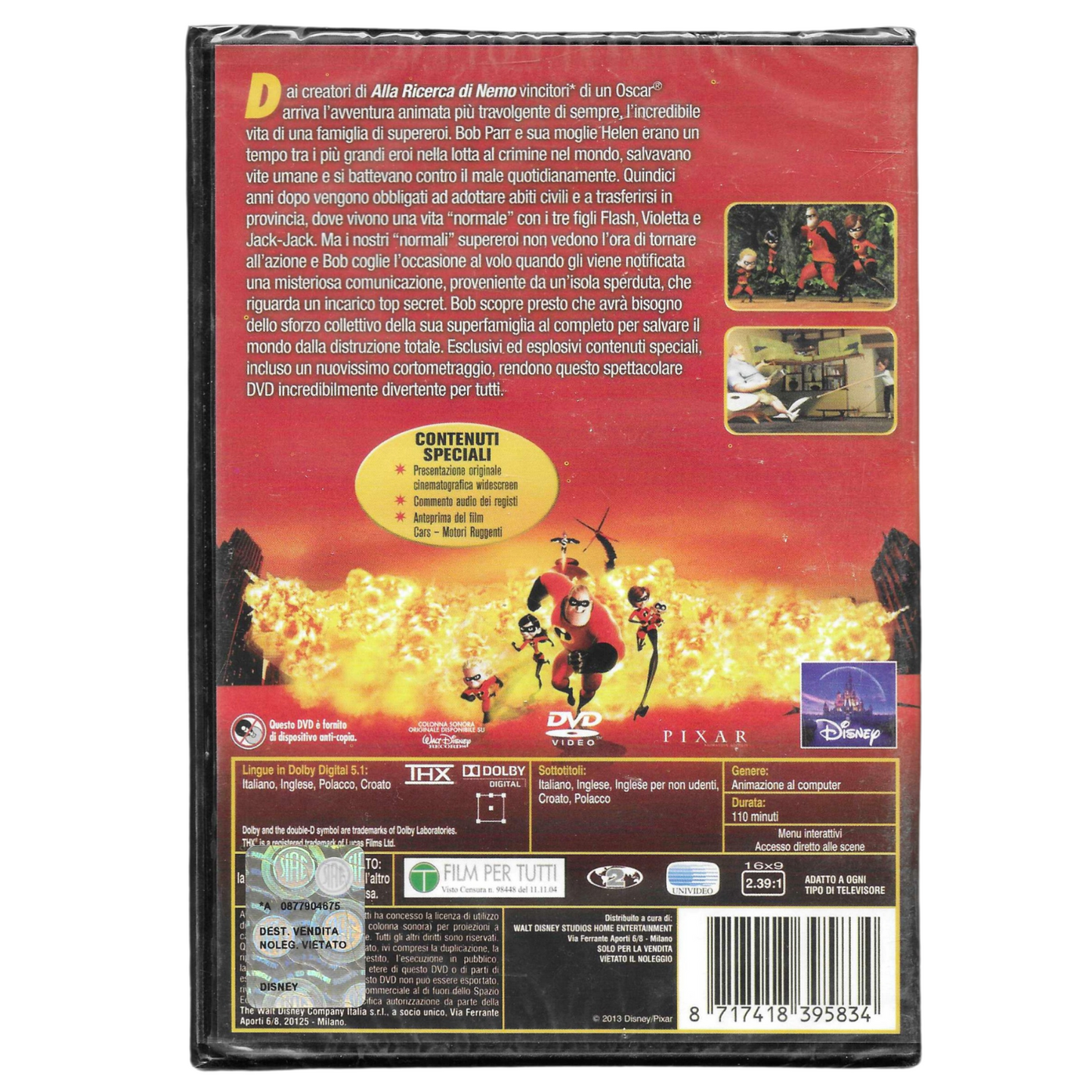 DVD Gli Incredibili (2004) - Edizione da Collezione Disney Pixar TRD0009