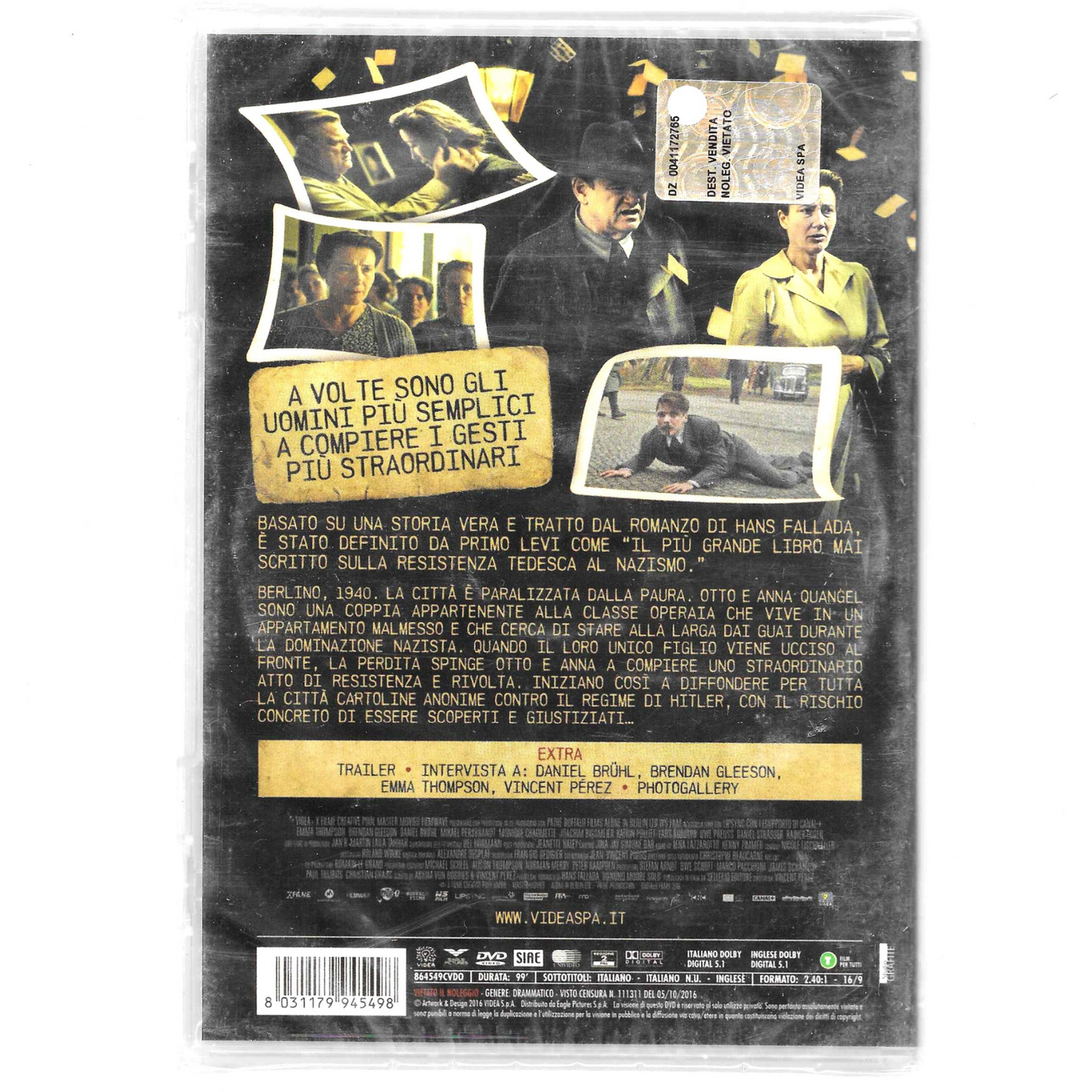 DVD Lettere da Berlino (2016) - Edizione Videa - NUOVO - TRD0029