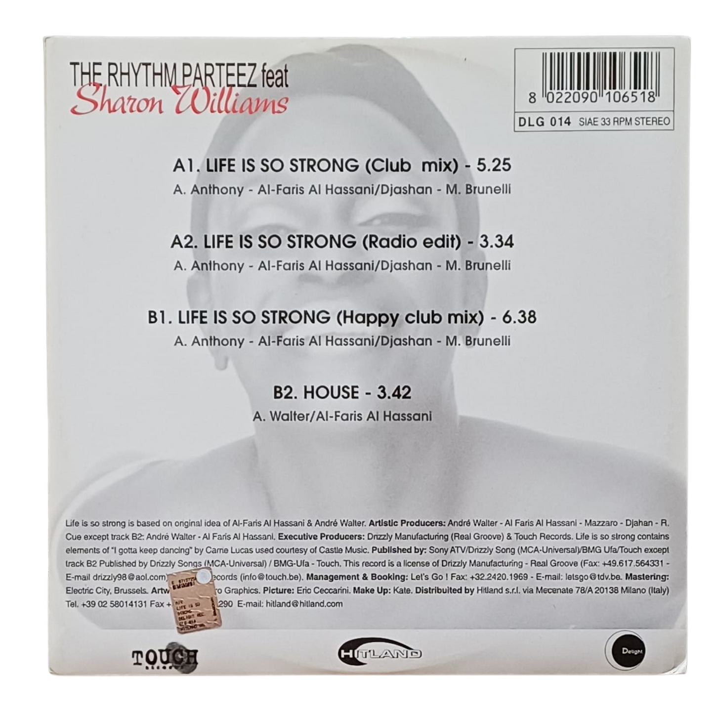 The Rhythm Parteez Feat Sharon Williams – Life Is So Strong (VG)LP-TRV0026