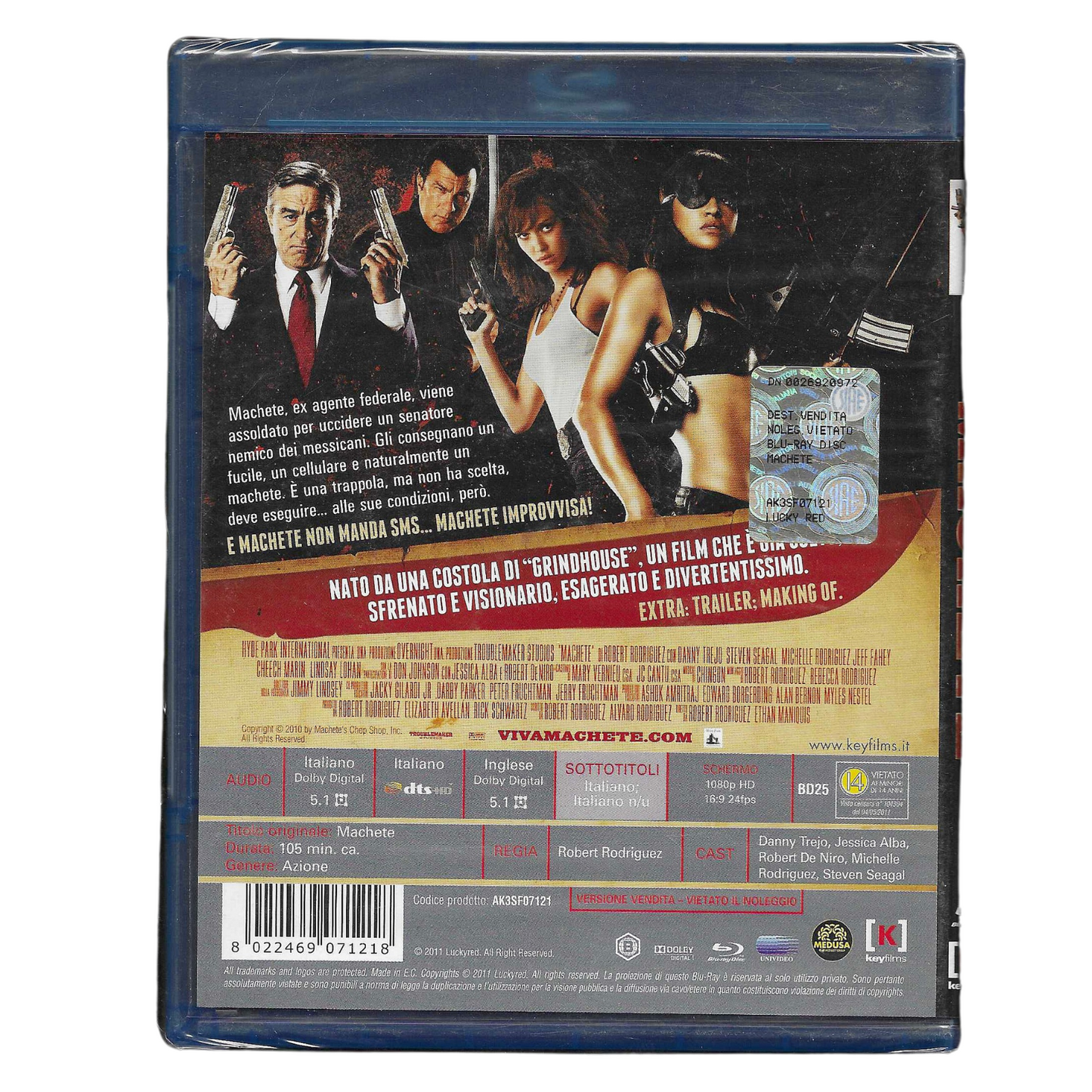 BLU-RAY MACHETE | Danny Trejo e Steven Seagal | NUOVO - TRD0179