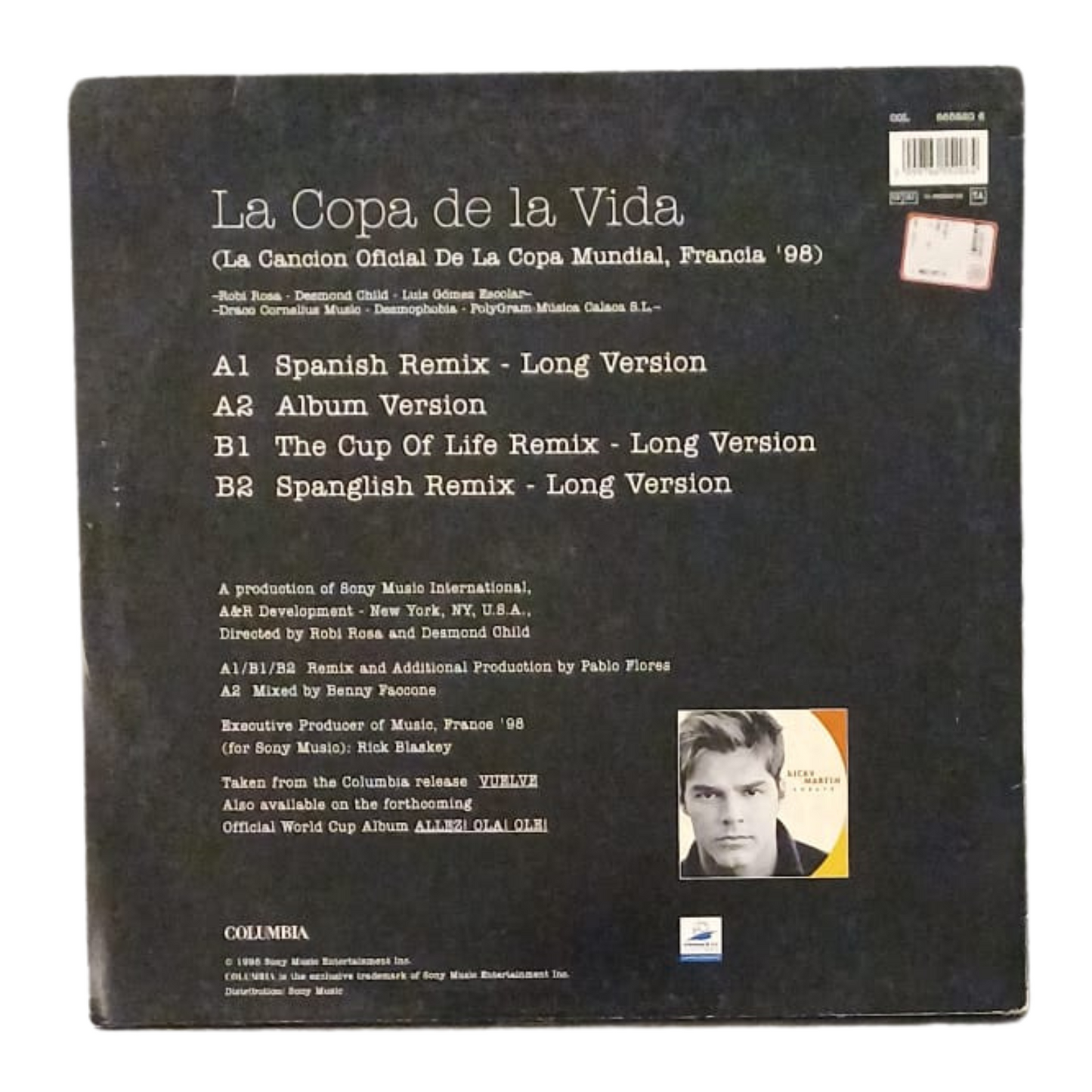 Ricky Martin – La Copa de la Vida | Vinile 12" | OTTIIME CONDIZIONI - TRV0008