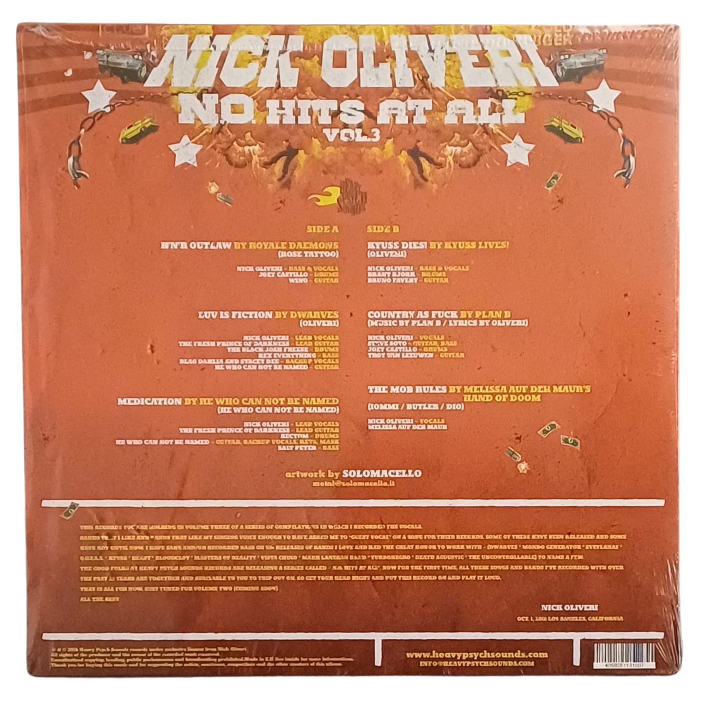 Nick Oliveri – N.O. Hits At All Vol.3 | LP Compilation – HPS062 | (M) TRV0082