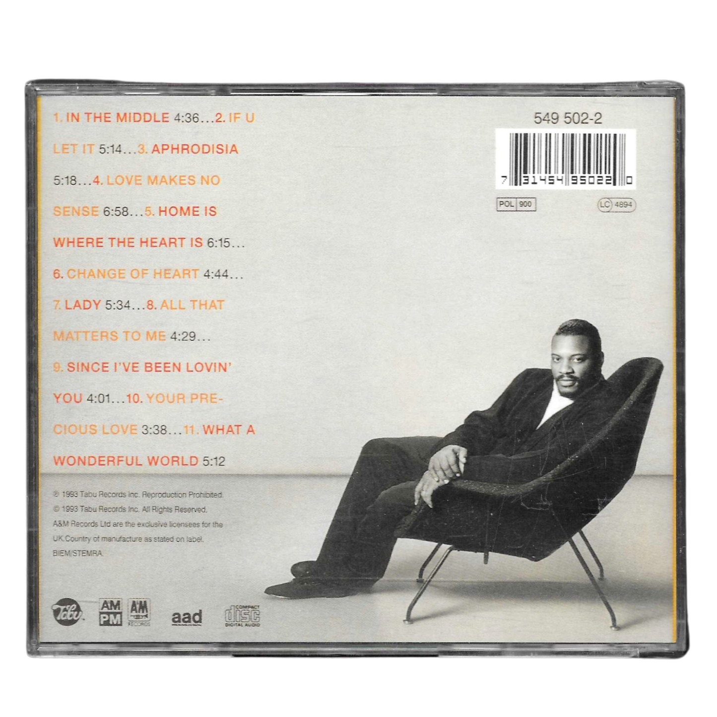 Alexander O'Neal – Love Makes No Sense | CD 1993 Tabu Records 549 502-2 | TR0231