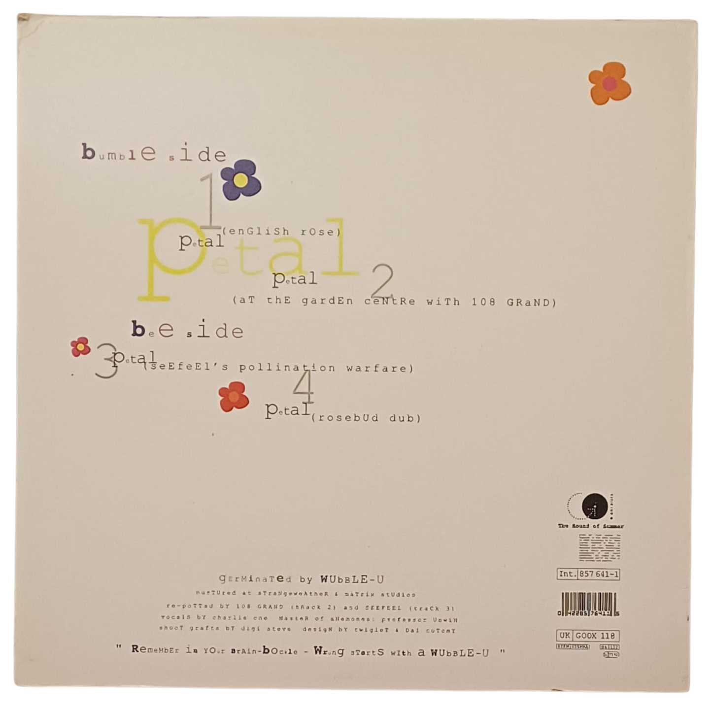 Wubble-U – Petal | Vinile 12" 33⅓ RPM | 1994 Go! Discs | (VG+) TRV0138