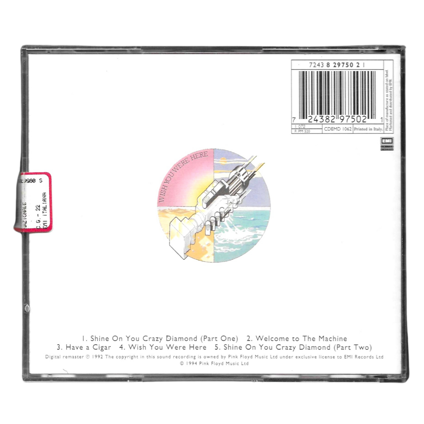 Pink Floyd - Wish You Were Here | CD Album Rock Progressive 1975 | Ottime Condizioni - TR0127