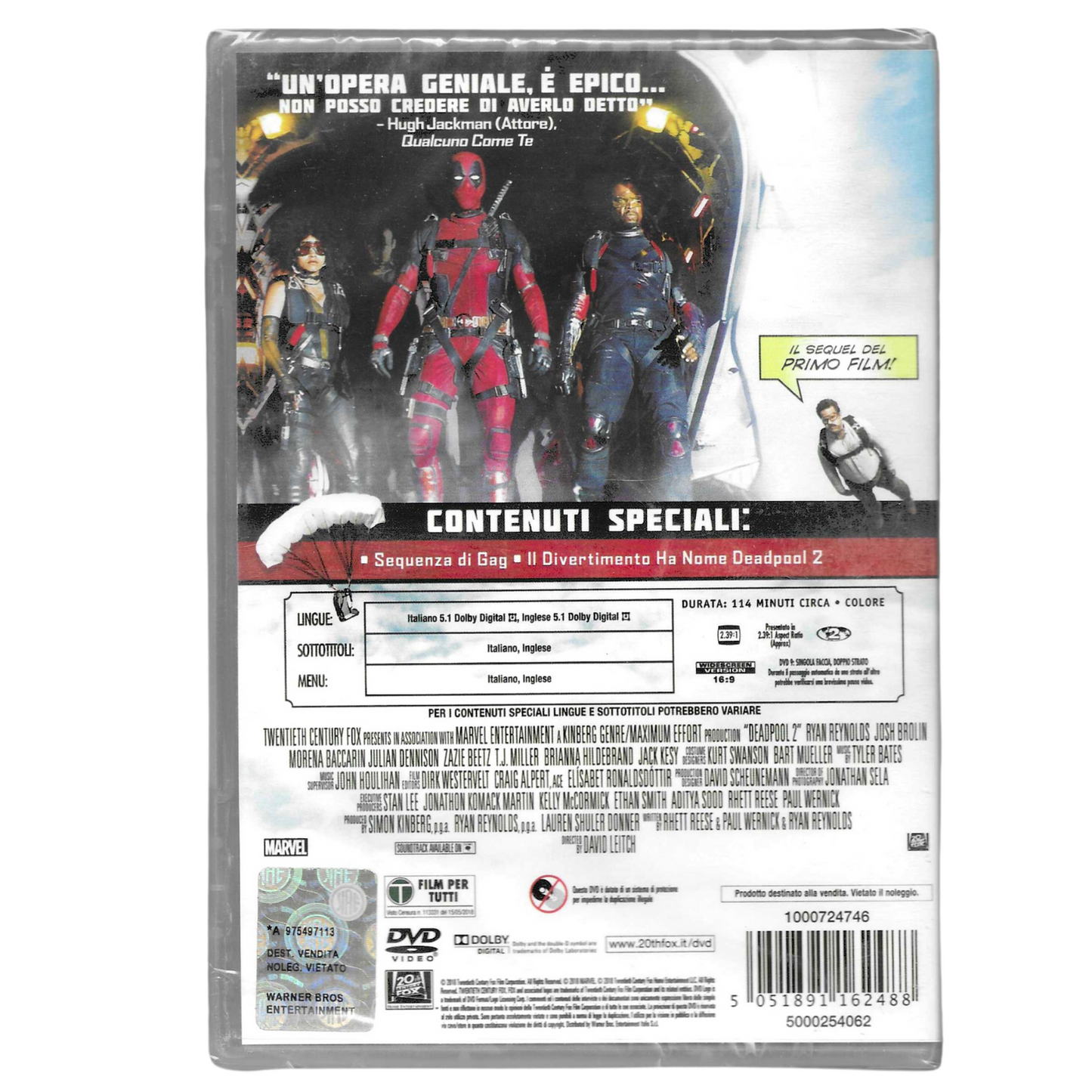 DVD Deadpool 2 (2018) - Edizione Speciale - NUOVO- TRD0005