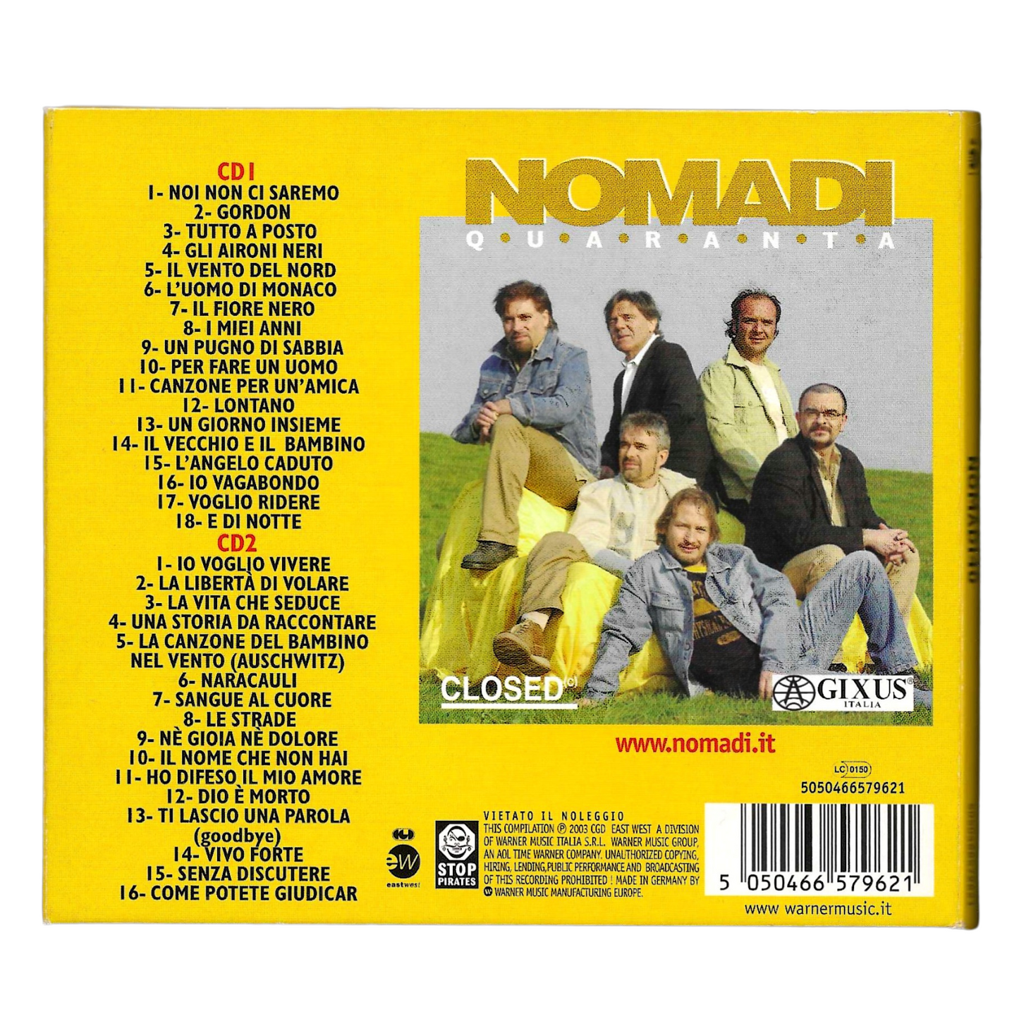 Nomadi - Quaranta | 2CD Album Raccolta | Musica Italiana | Ottime Condizioni - TR0138