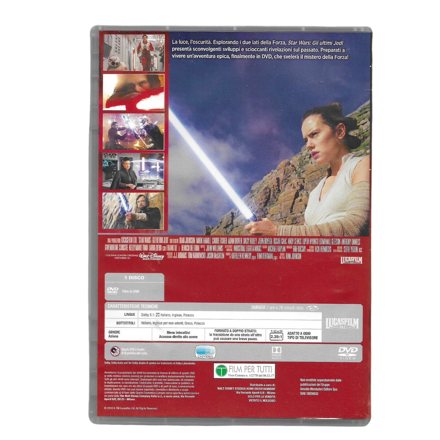 STAR WARS - GLI ULTIMI JEDI - OTTIME CONDIZIONI -TRD0167
