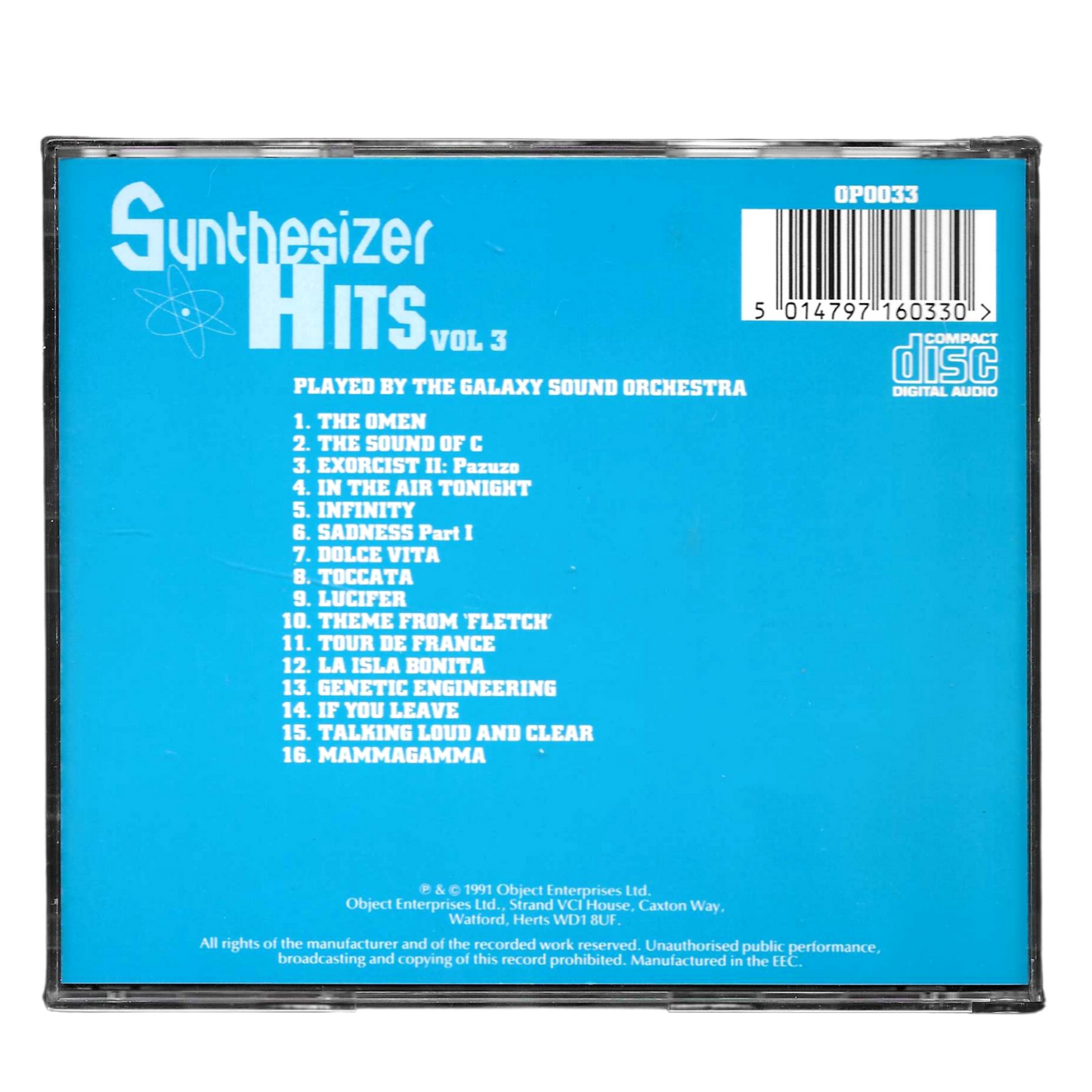 Synthesizer Hits Vol. 3 | The Galaxy Sound Orchestra | CD Ottime Condizioni - TR0141