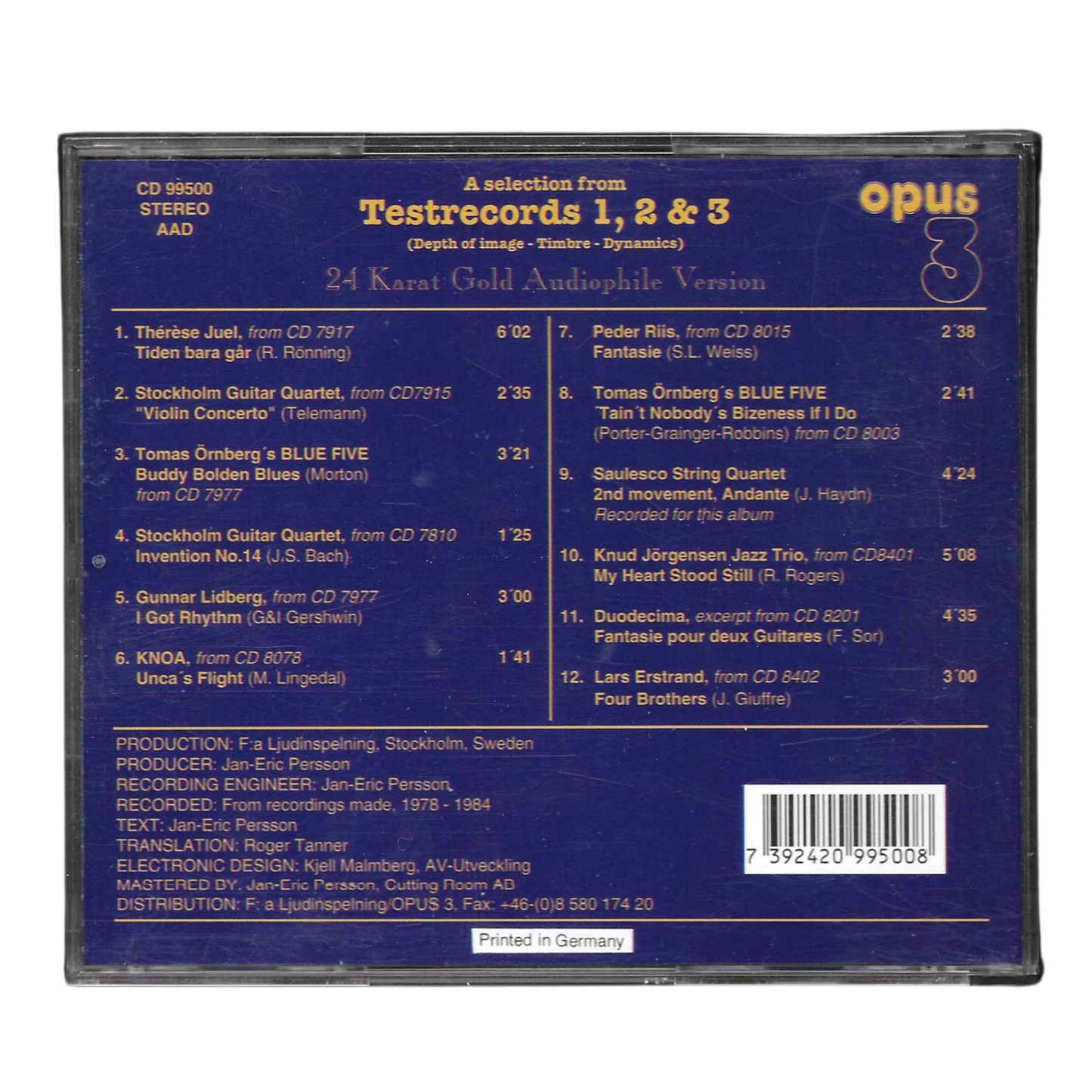 A Selection from Testrecords 1, 2, 3 | CD in Ottime Condizioni TR0021