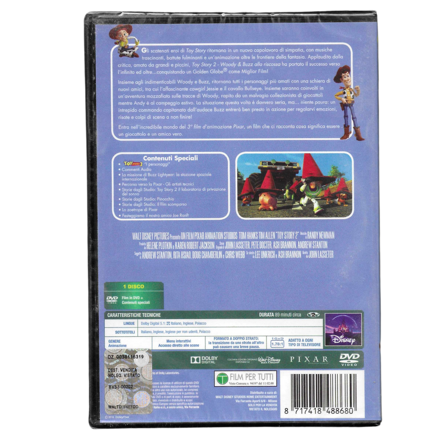 DVD Toy Story 2 - Woody e Buzz alla riscossa (1999) - Edizione Speciale Disney Pixar - Nuovo - TRD0014
