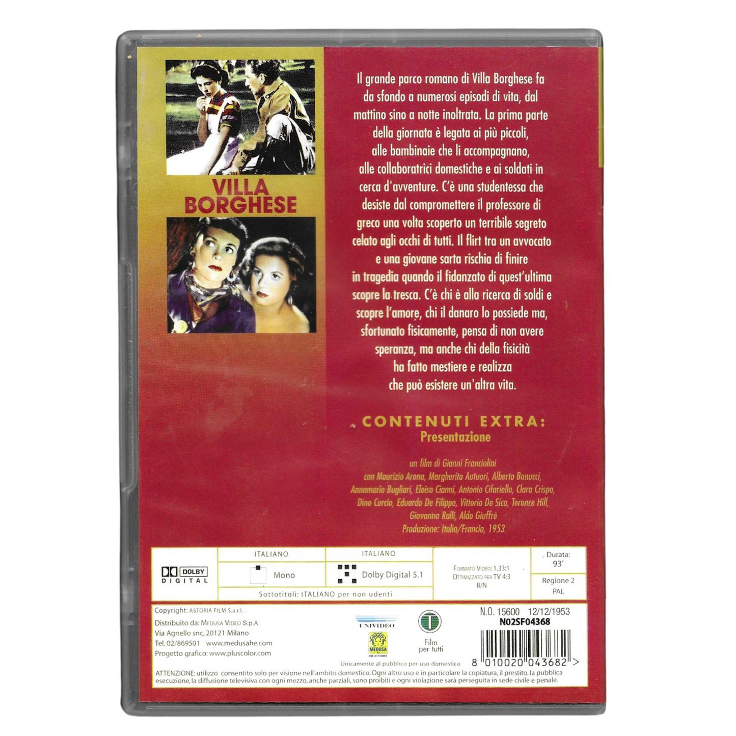DVD "Villa Borghese" (1953) – Edizione Sigillata - COME NUOVO - TRD0122