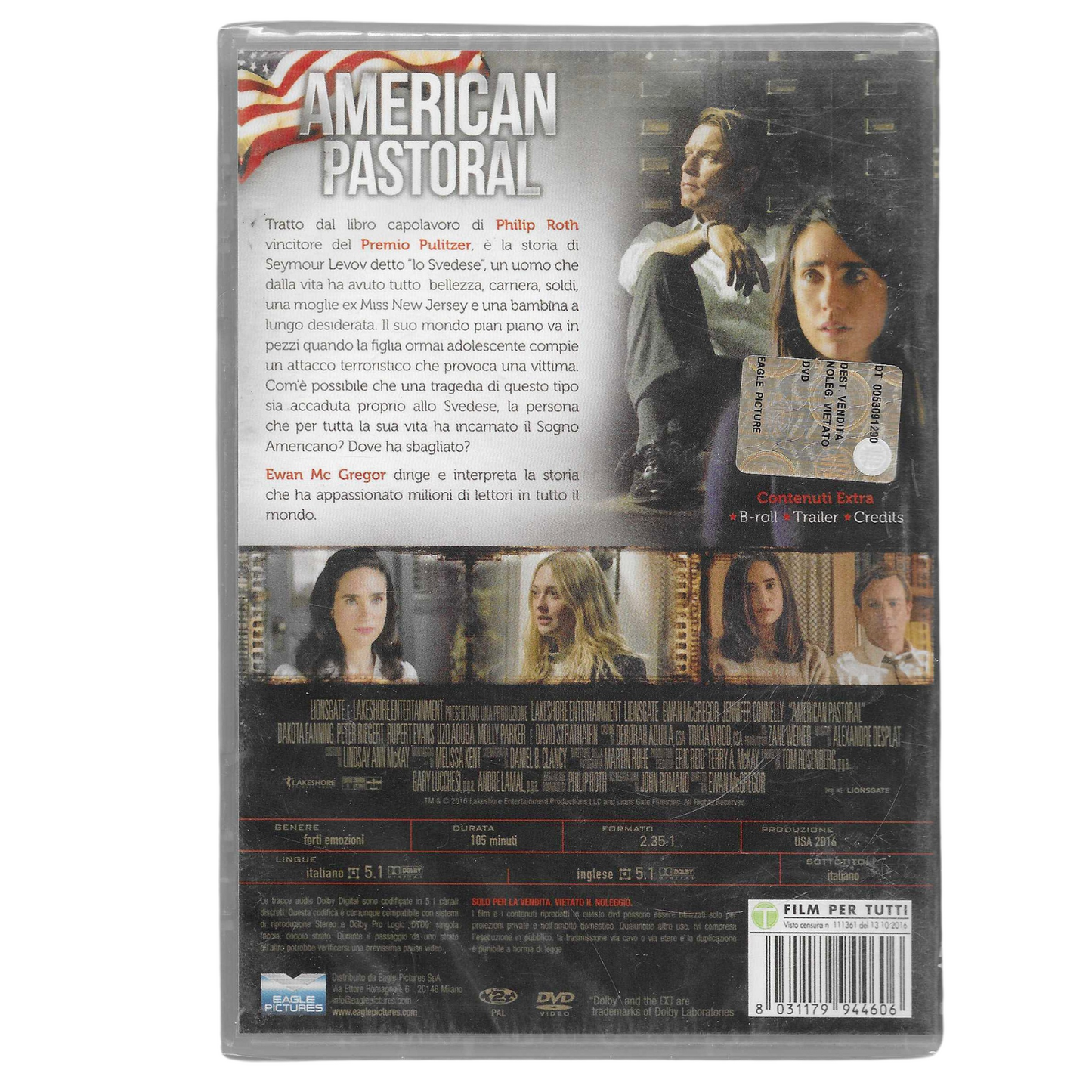 DVD American Pastoral (2016) - Edizione Eagle Pictures - NUOVO - TRD0028