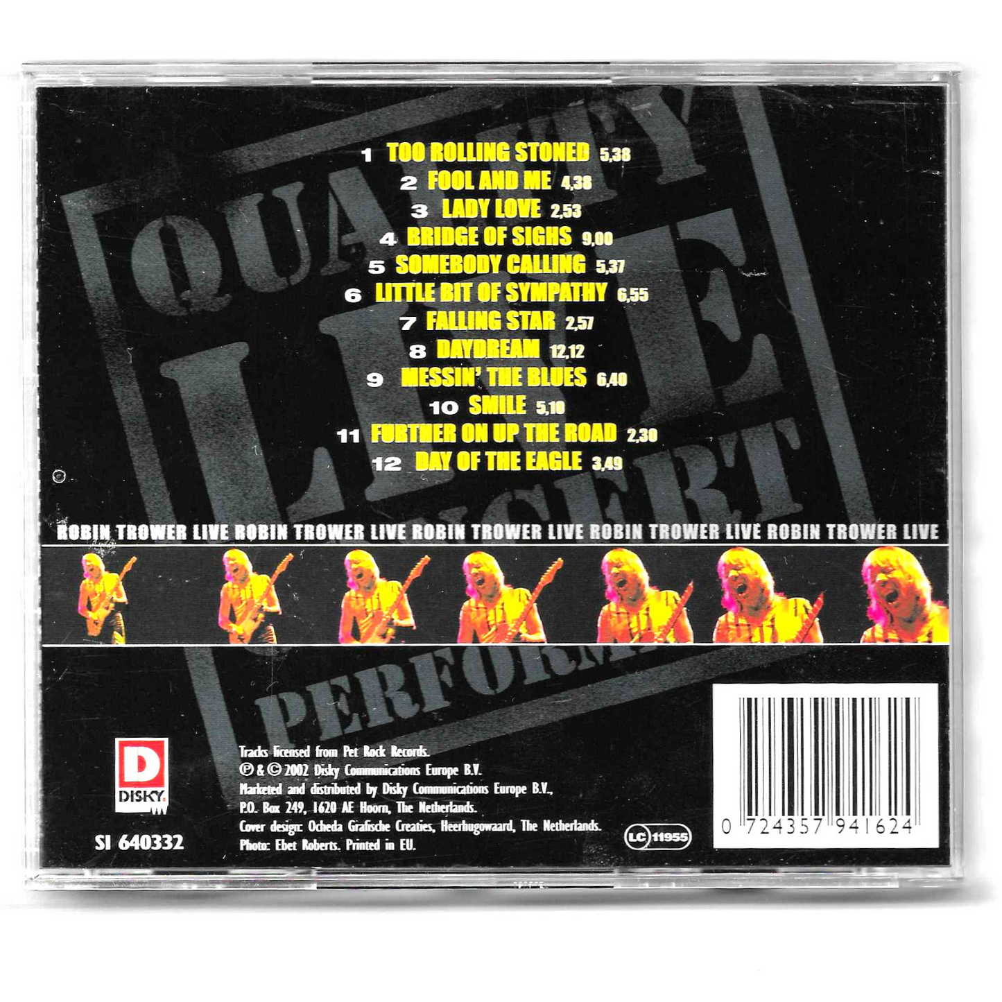 Robin Trower - Too Rolling Stoned (2002) | CD Originale Rock/Blues Rock | Ottime Condizioni TR0010