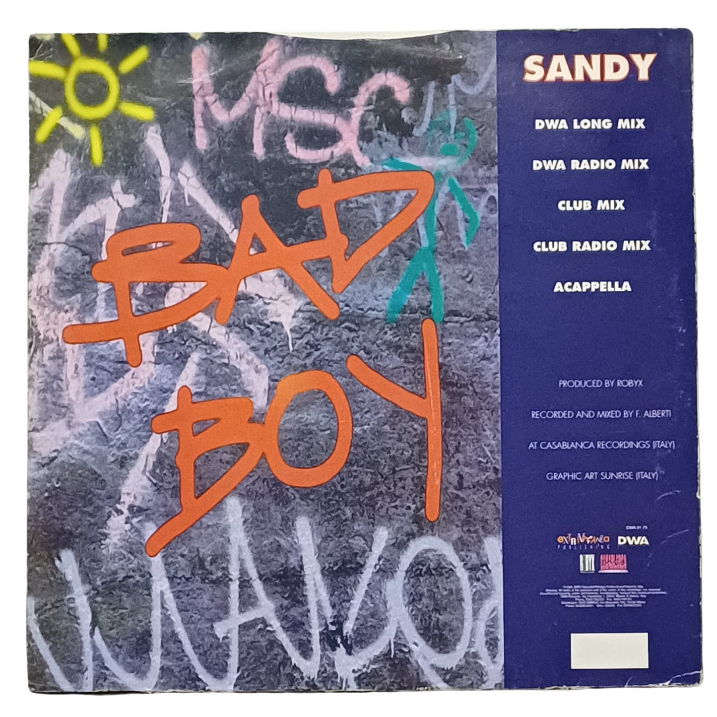 Sandy – Bad Boy | Vinile 12", 33 RPM Maxi-Single-DWA 01.75 | (VG) TRV0065