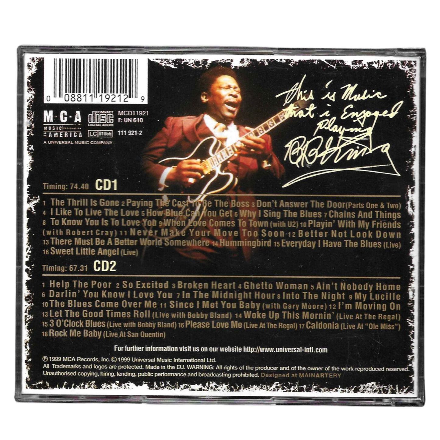 B.B. King – His Definitive Greatest Hits | 2CD MCA Records MCD 11 | COME NUOVO-TR0230
