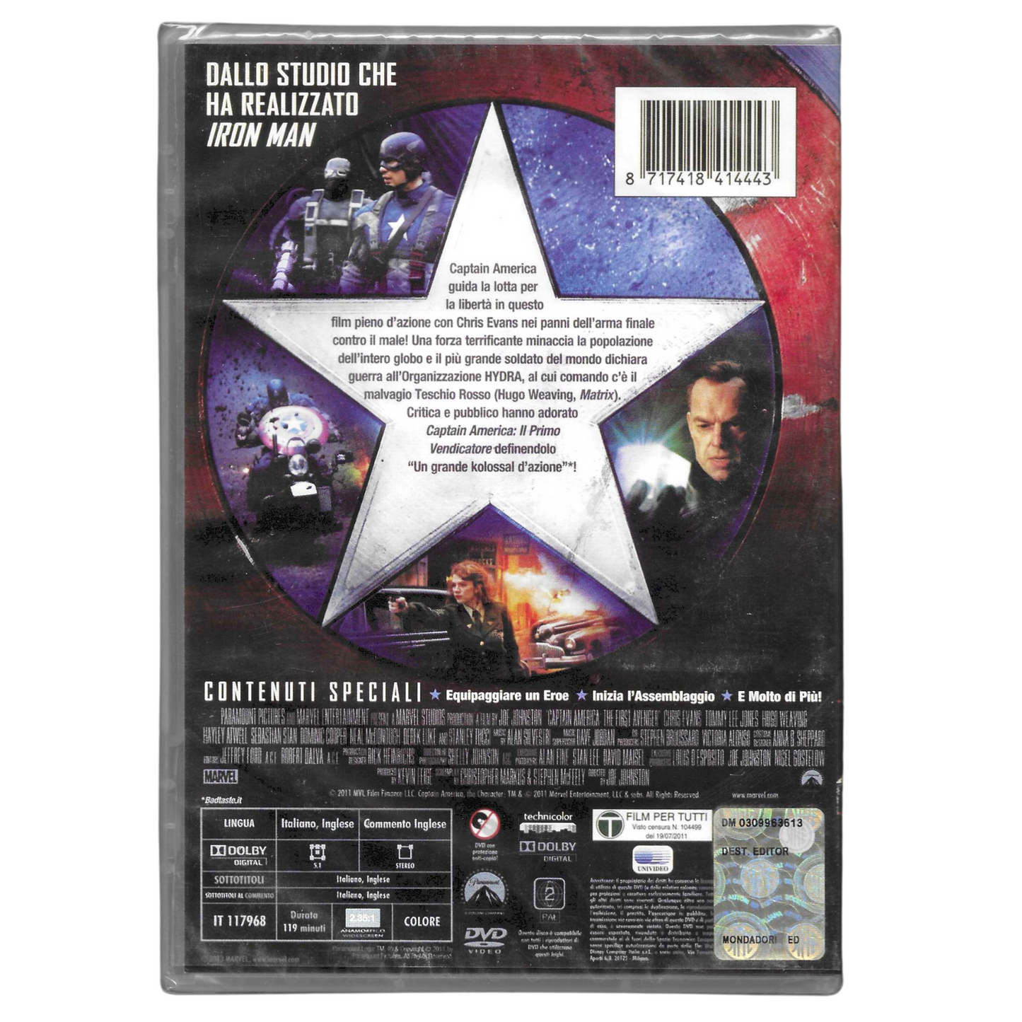 DVD Captain America: Il Primo Vendicatore (2011) - Edizione Marvel -TRD0010
