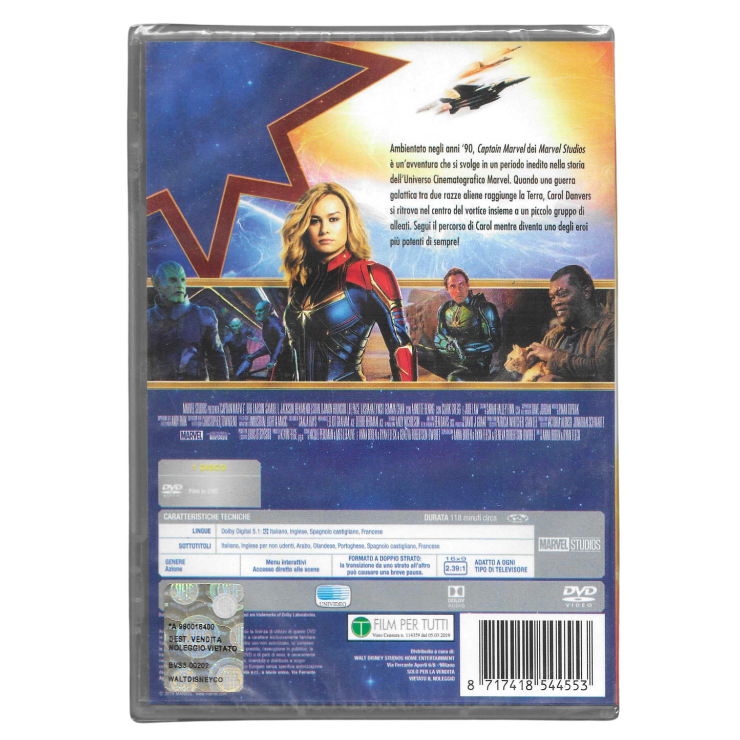 DVD Captain Marvel (2019) - Edizione Disney - NUOVO - TRD0024