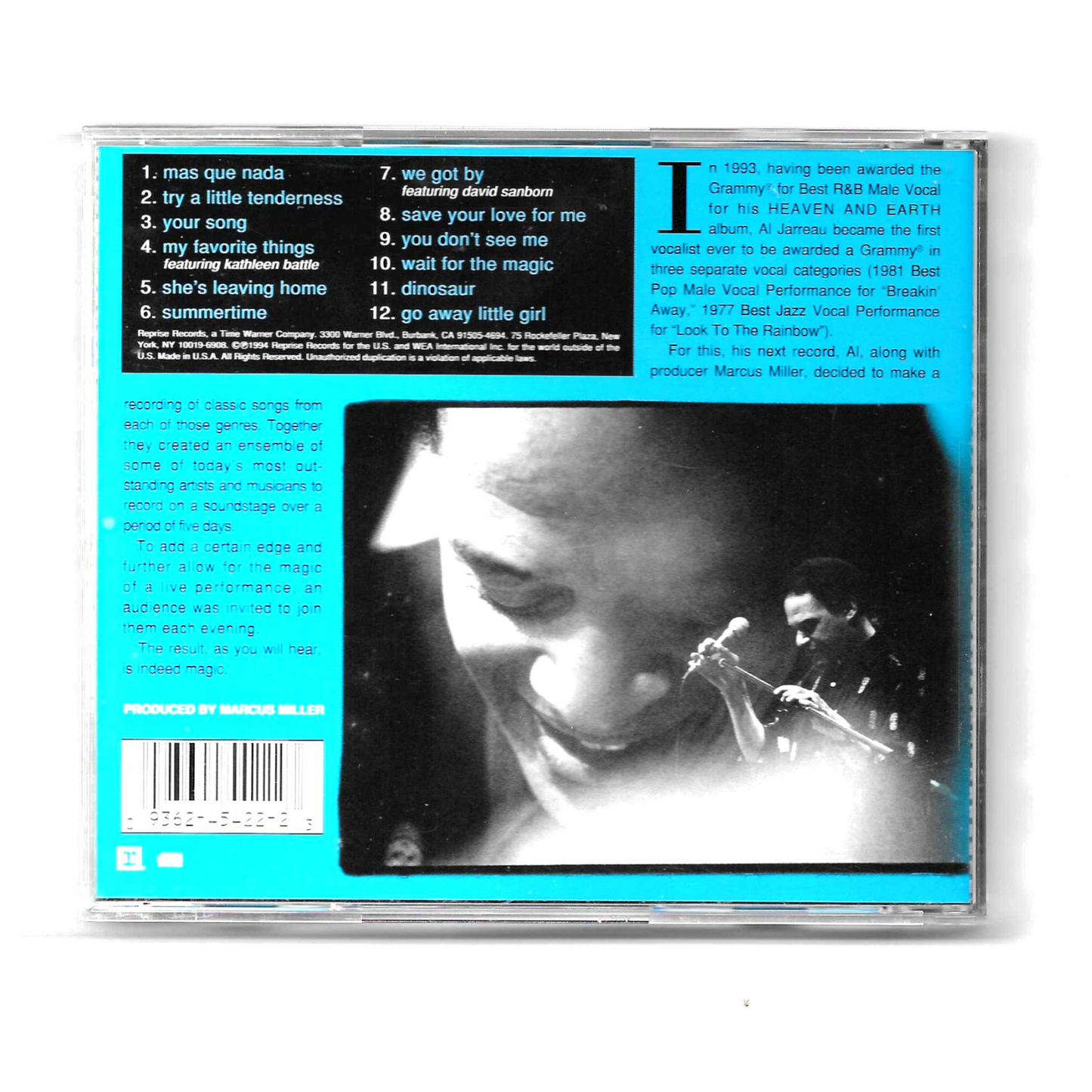 Al Jarreau Tenderness CD Album 1994 Jazz Soul Originale - Ottime Condizioni-TR0001