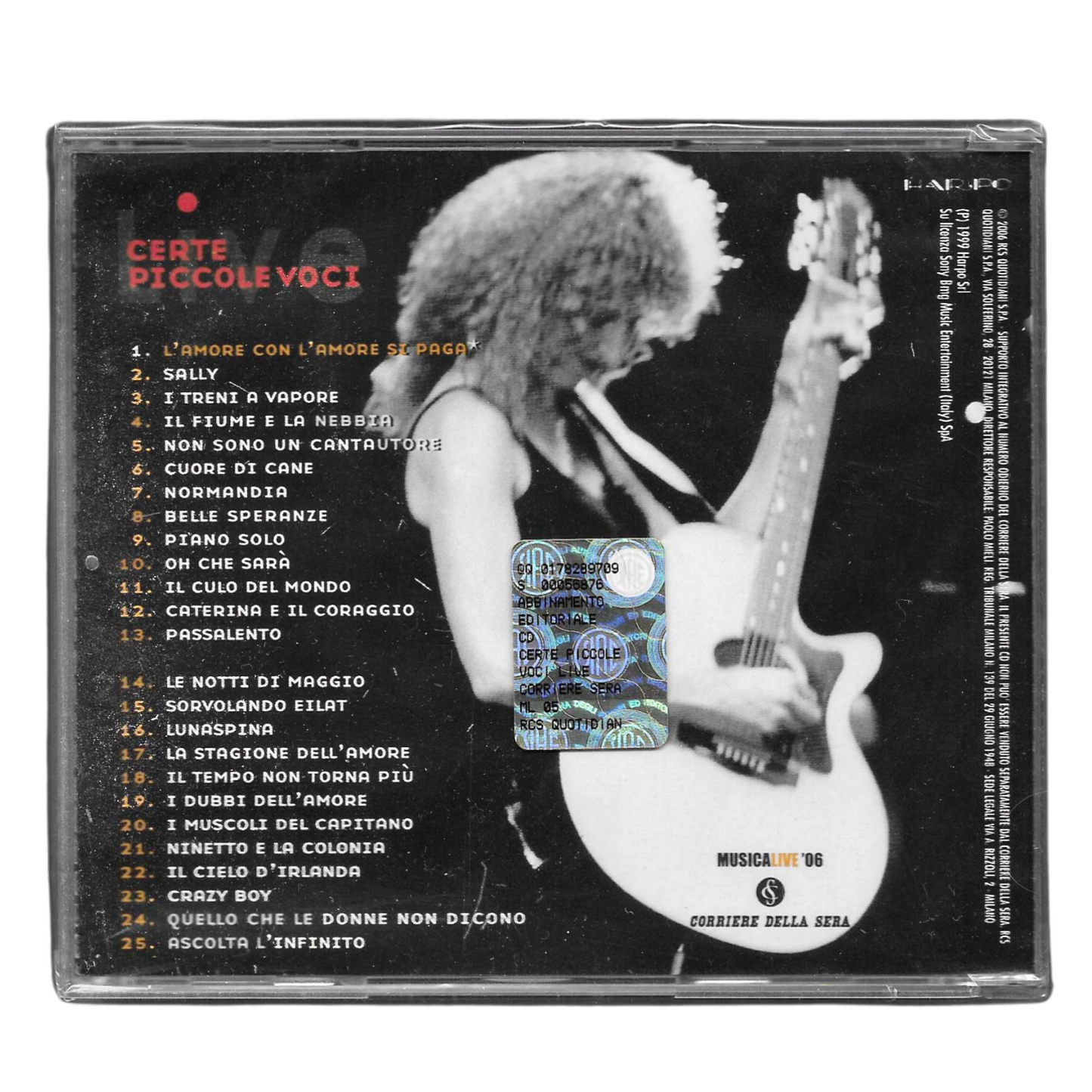 Fiorella Mannoia – Certe Piccole Voci | Live | 2CD - Editoriale | NUOVO -TR0174