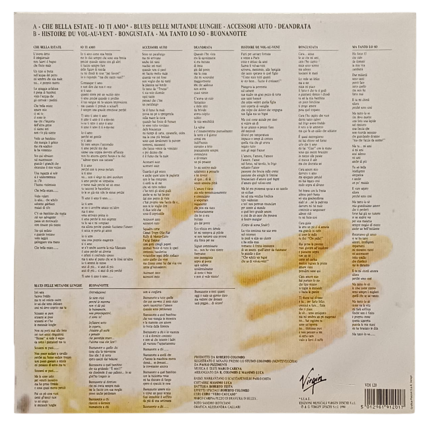 Marco Carena – Il Meglio Di... | LP – VDI 120 – 1990 – Virgin | VG TRV0123