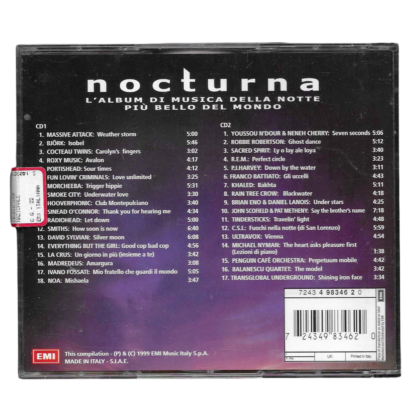 Various – Nocturna | 2 CD Compilation 1999 | EAN 724349834620 - TR0281