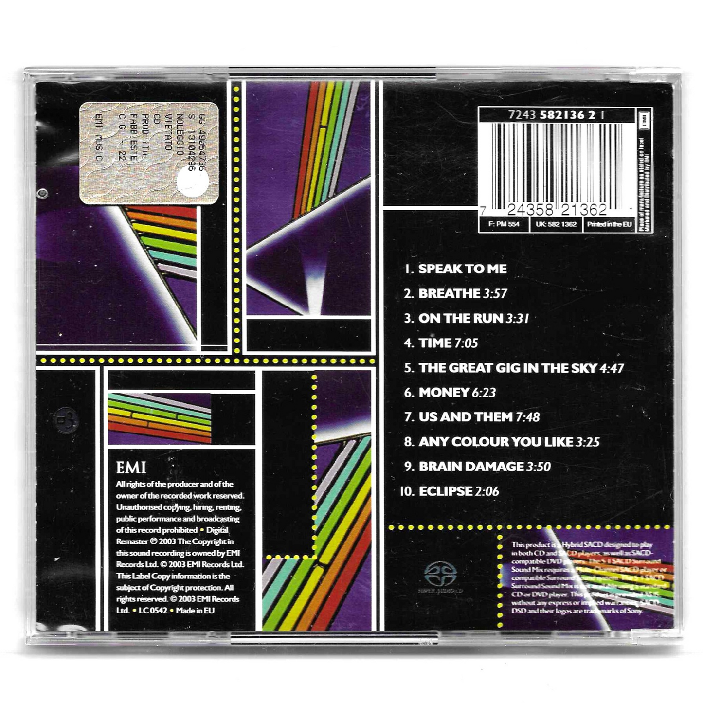 Pink Floyd - The Dark Side of the Moon | SACD 2003 | Rock Progressivo | Come Nuovo TR0034