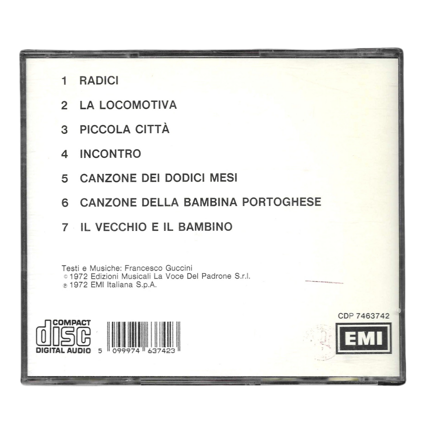 Francesco Guccini – Radici | CD CDP 7463742 EMI | COME NUOVO - TR0227