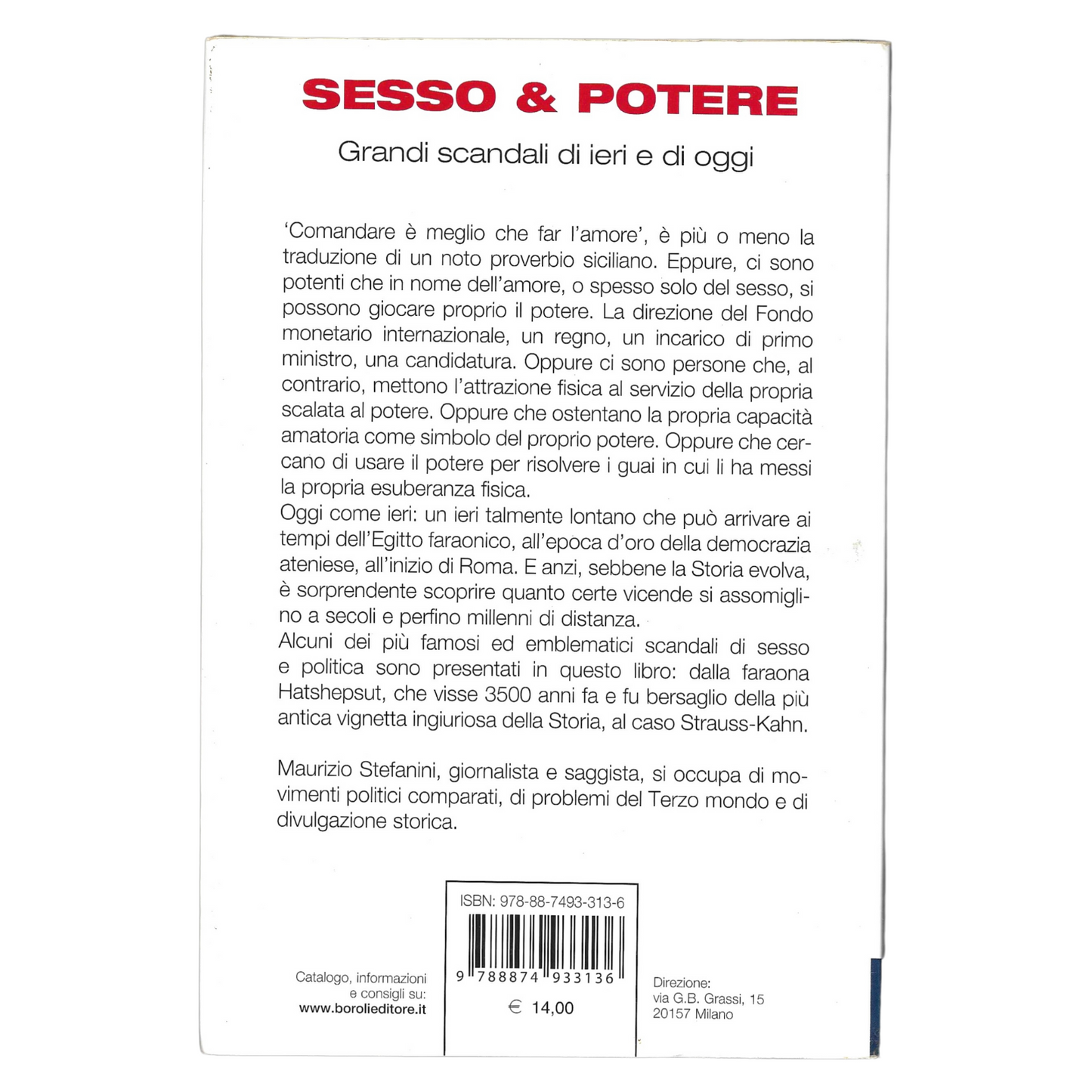 Sesso e potere – Maurizio Stefanini | BUONE CONDIZIONI - TRL0037