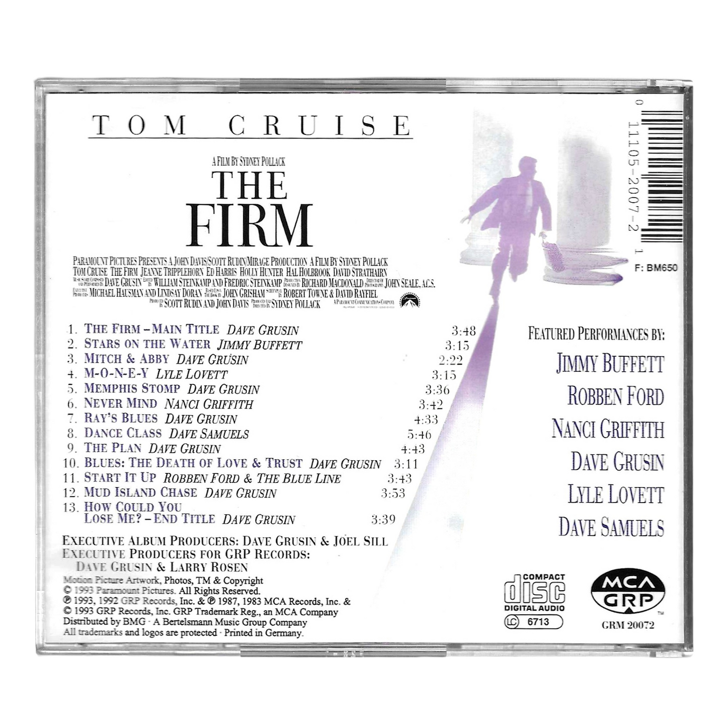 Dave Grusin - The Firm: Original Motion Picture Soundtrack (1993) | CD Originale | Come Nuovo TR0007