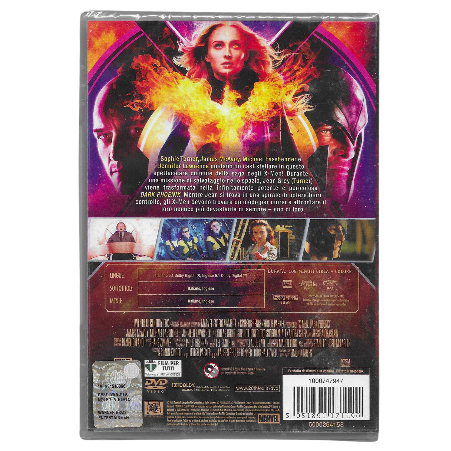 DVD X-Men: Dark Phoenix (2019) - NUOVO - TRD0015