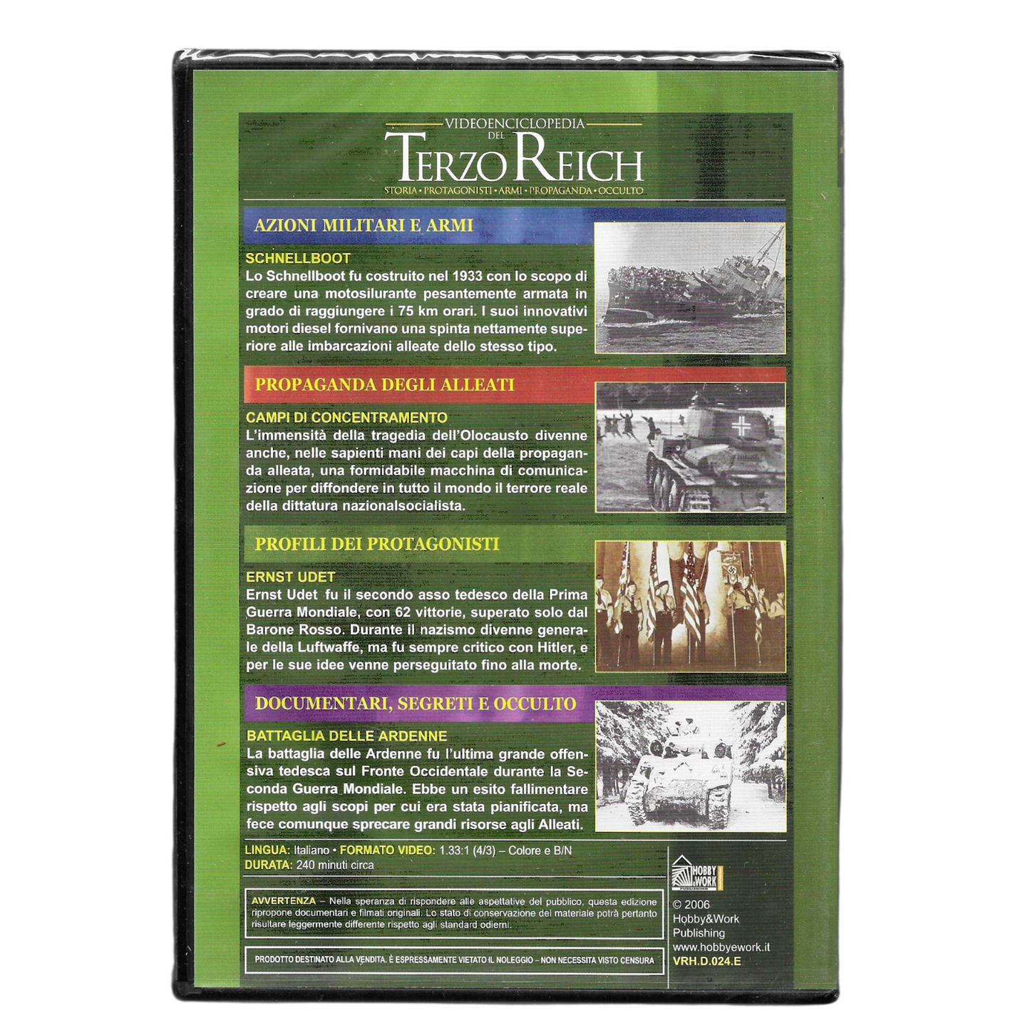 VIDEOENCICLOPEDIA DEL TERZO REICH - VOLUME 24 - HOBBY&WORK - NUOVO - TRD0159